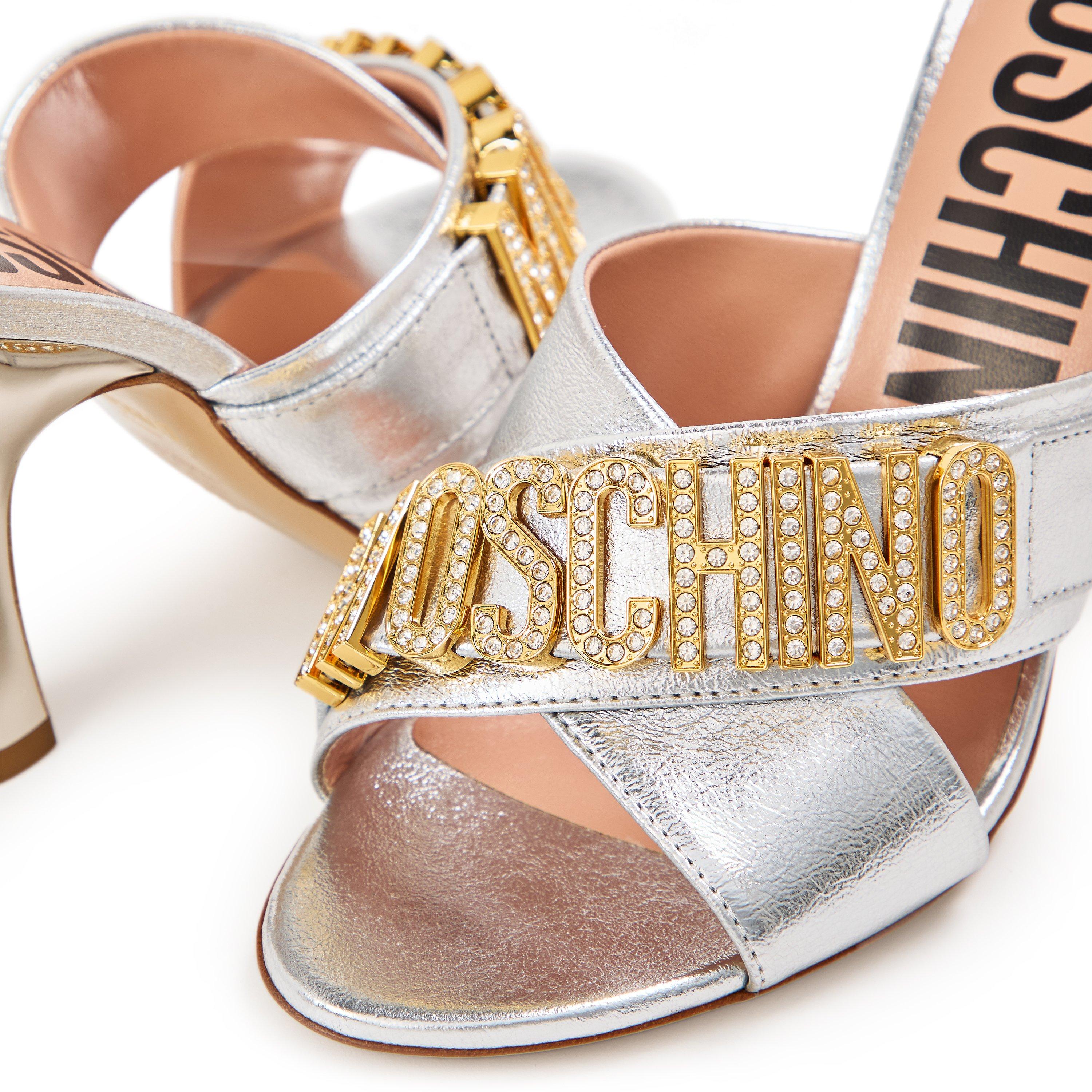 Silver - Moschino - Moschino Heeled Mule Ld99 - 3
