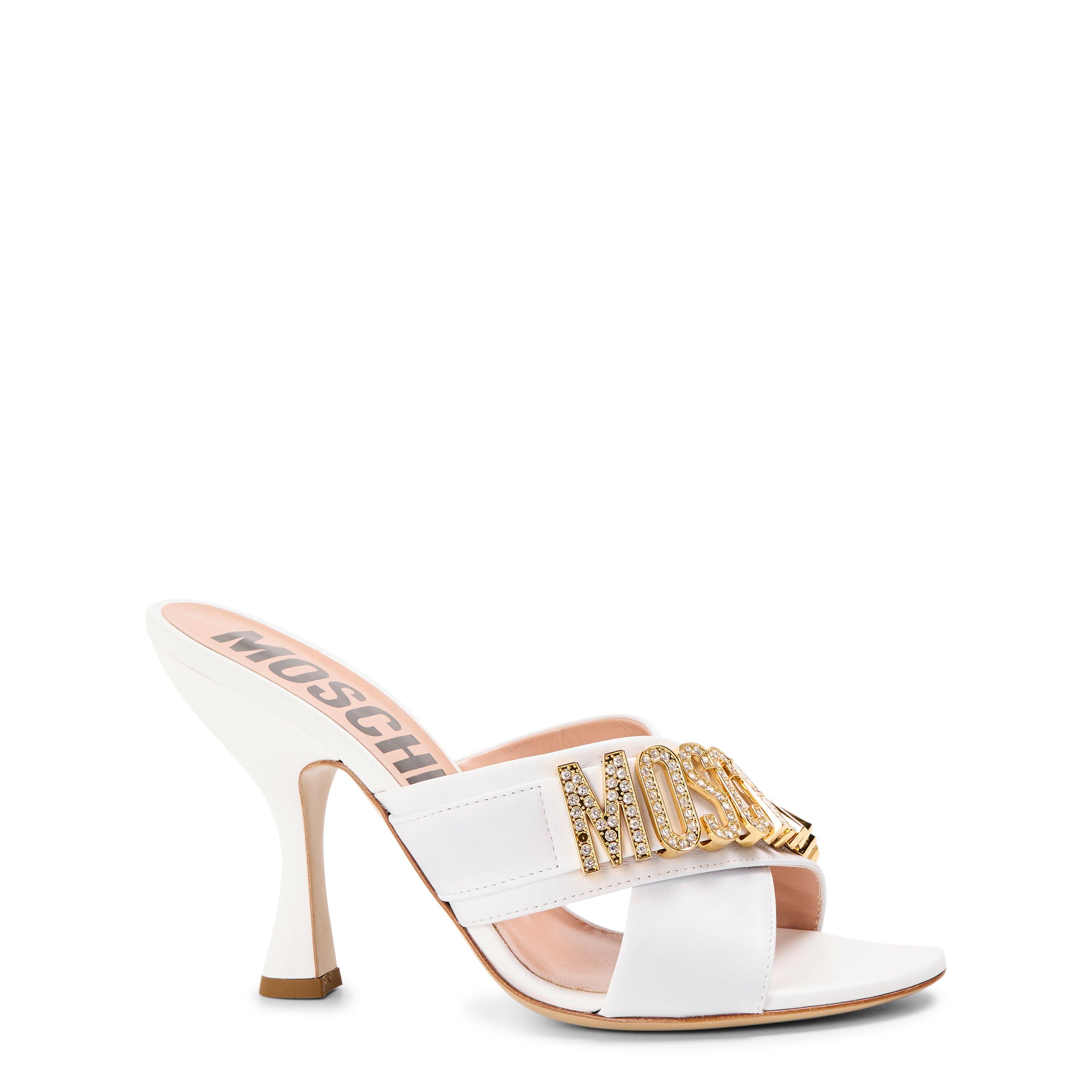 Moschino Women's Heeled Mules - White - Size 4 (37)