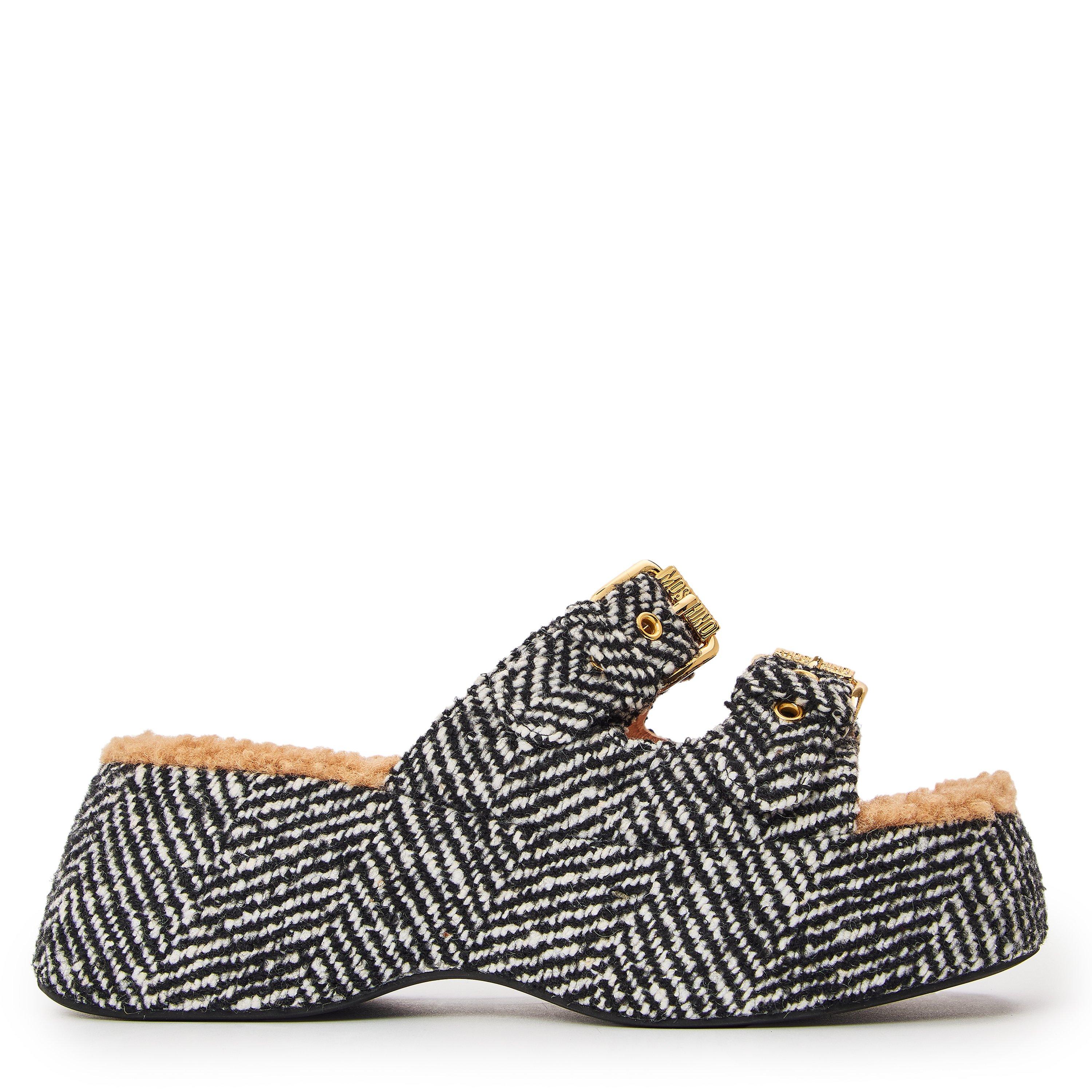 Moschino Women's Flatform Sandals - Black - Size 6 (39)