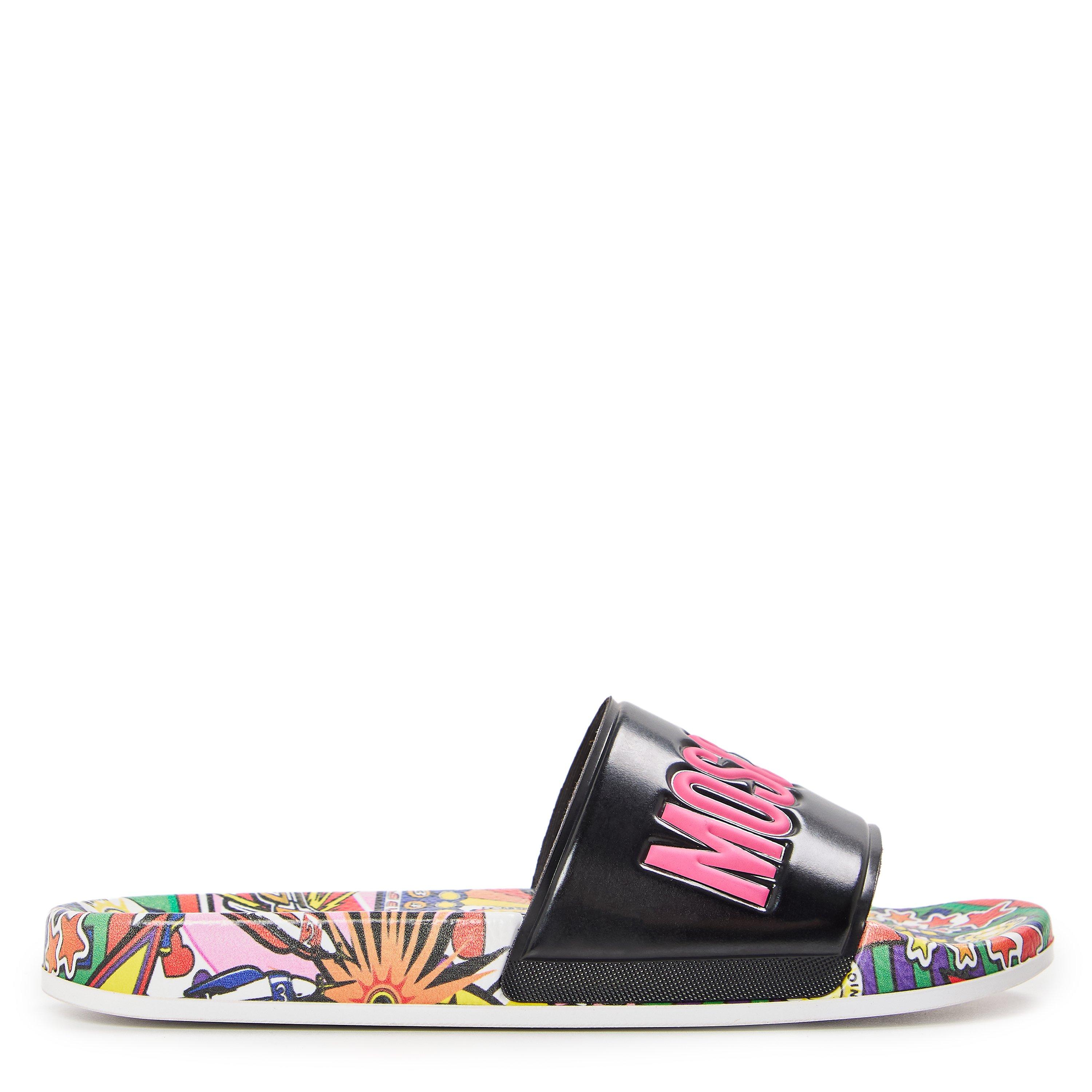 Moschino Women's Slider Slippers - Black - Size 6 (39)