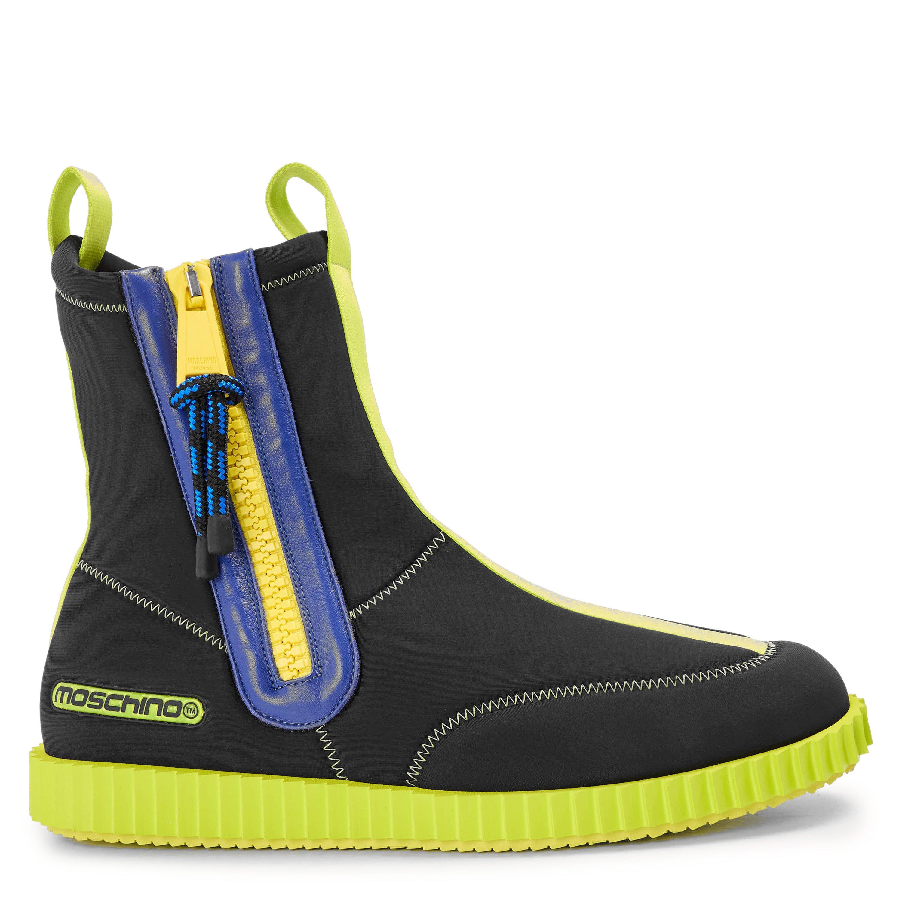 Moschino Men's Flat Ankle Boots - Black - Size 9 (43)