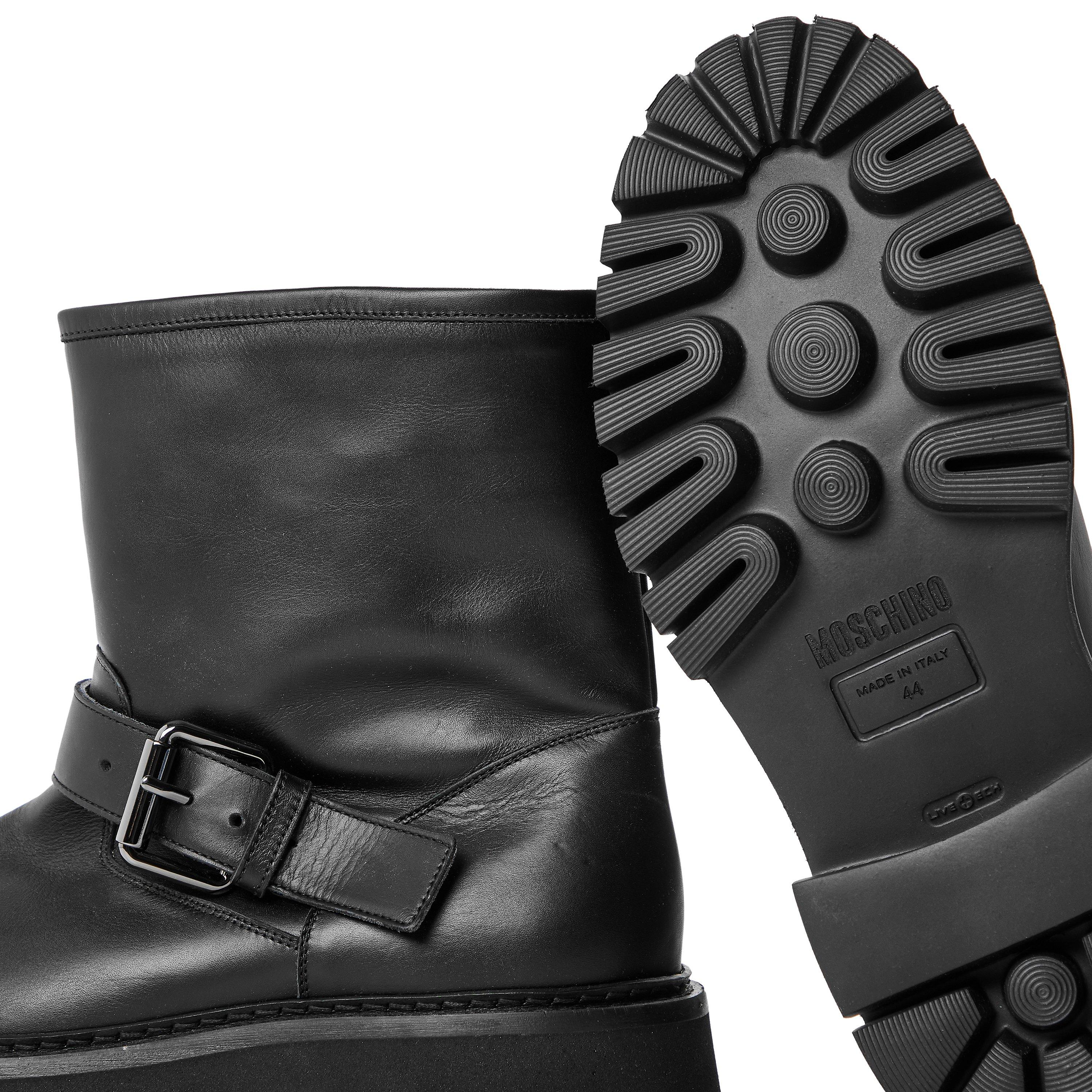 Black - Moschino - Men's Biker Boots - 3