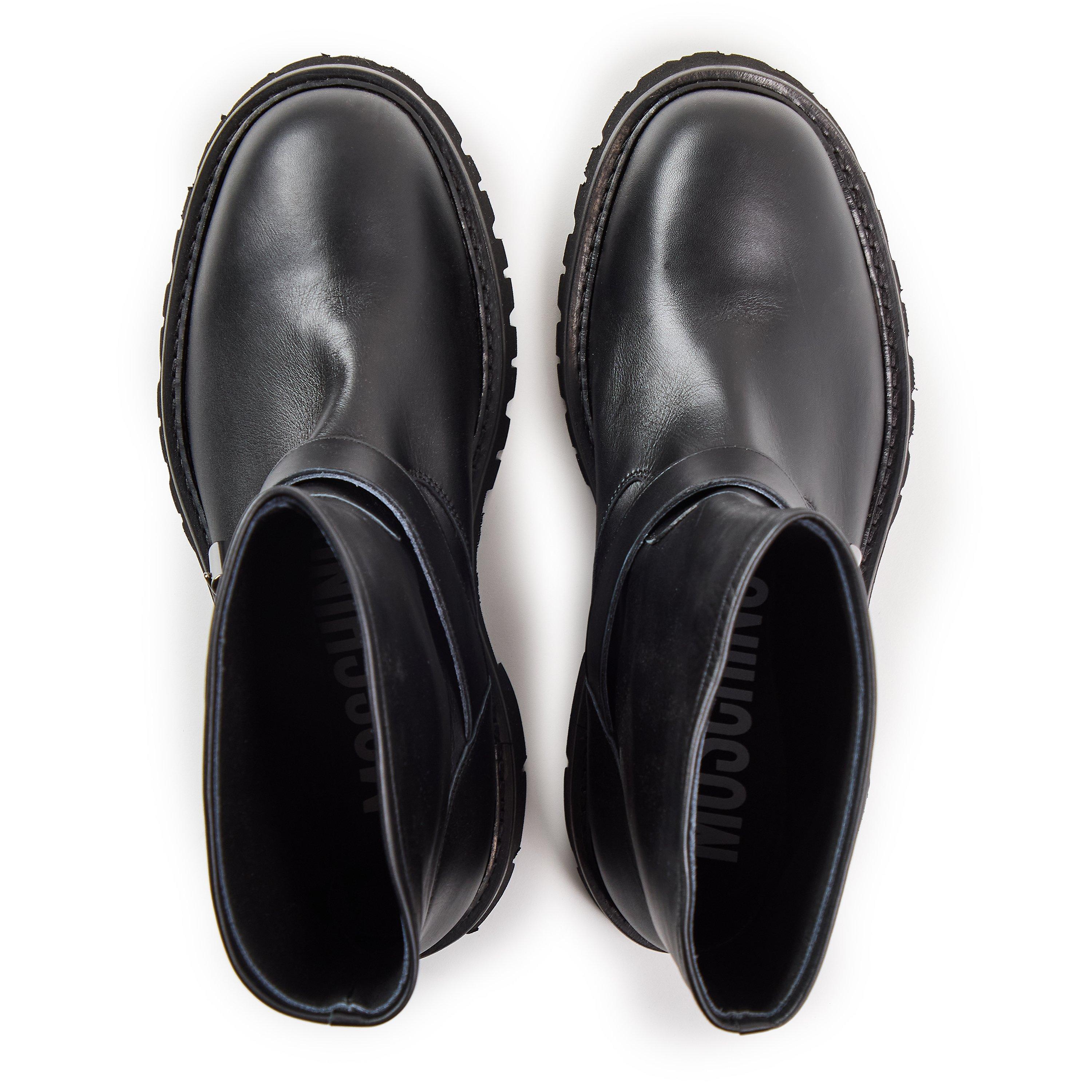 Black - Moschino - Men's Biker Boots - 4