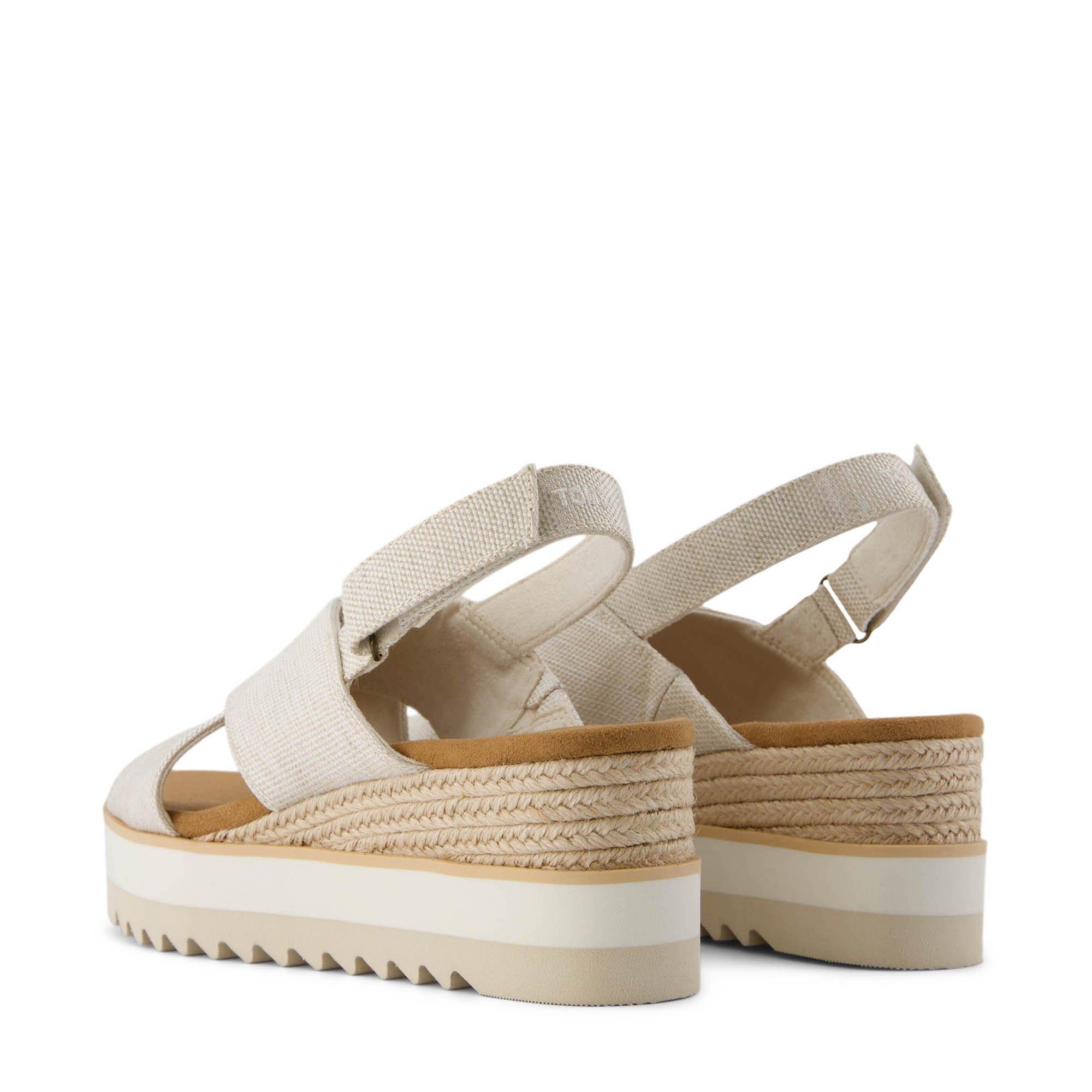 Natural - Toms - Women's Diana Crossover Flatform Sandal - 3