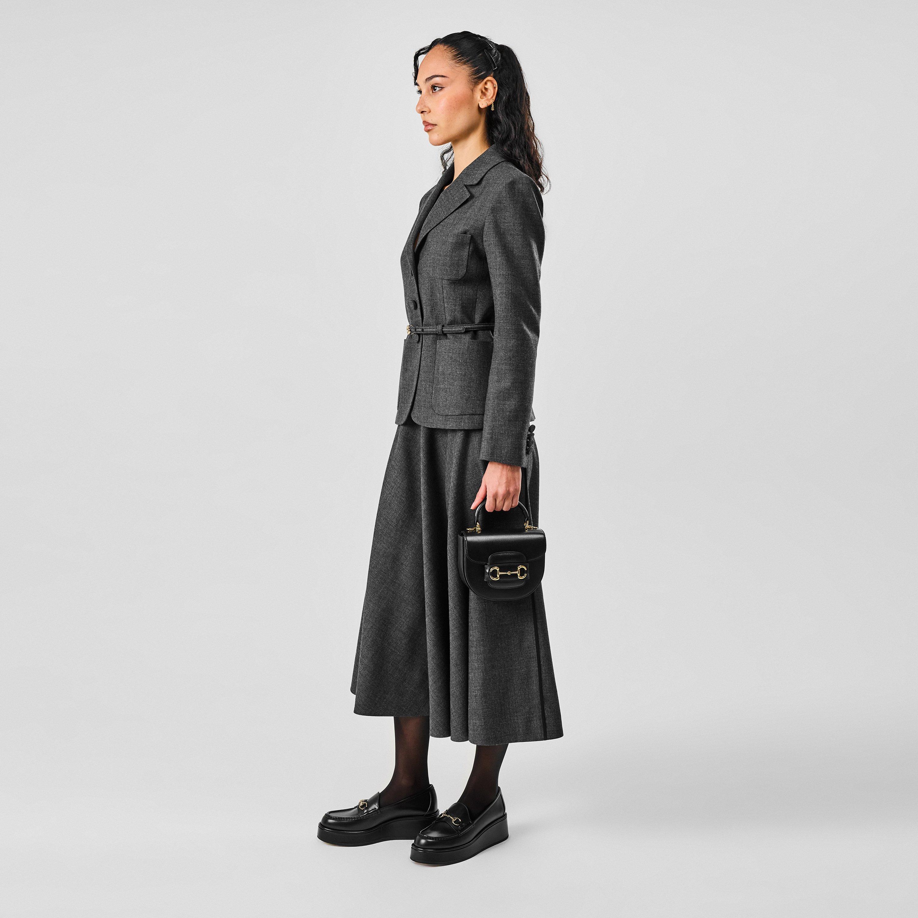 Black - Gucci - Horsebit Wedge Loafers - 6