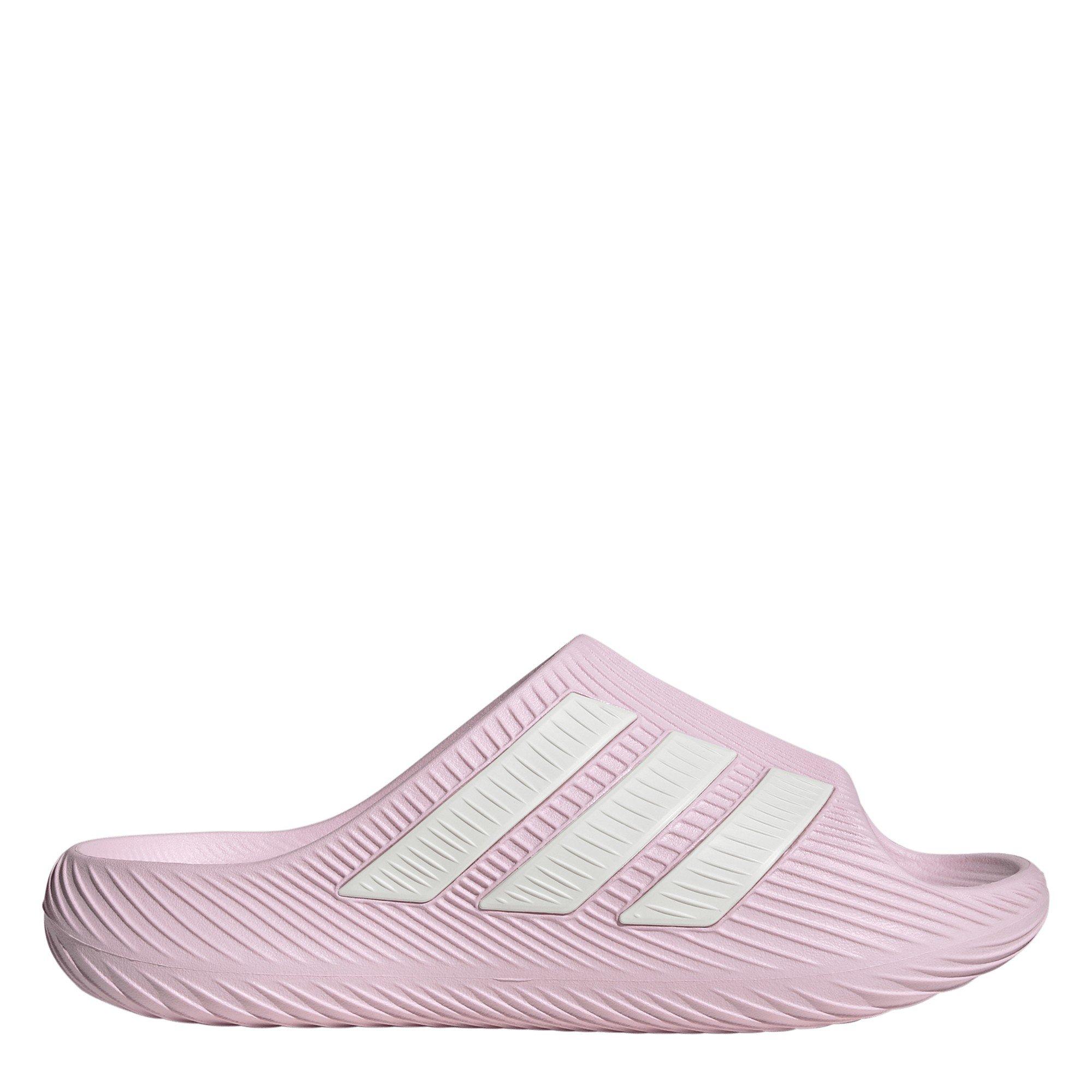 Pink/White - adidas - Women's Slider Slippers - 1