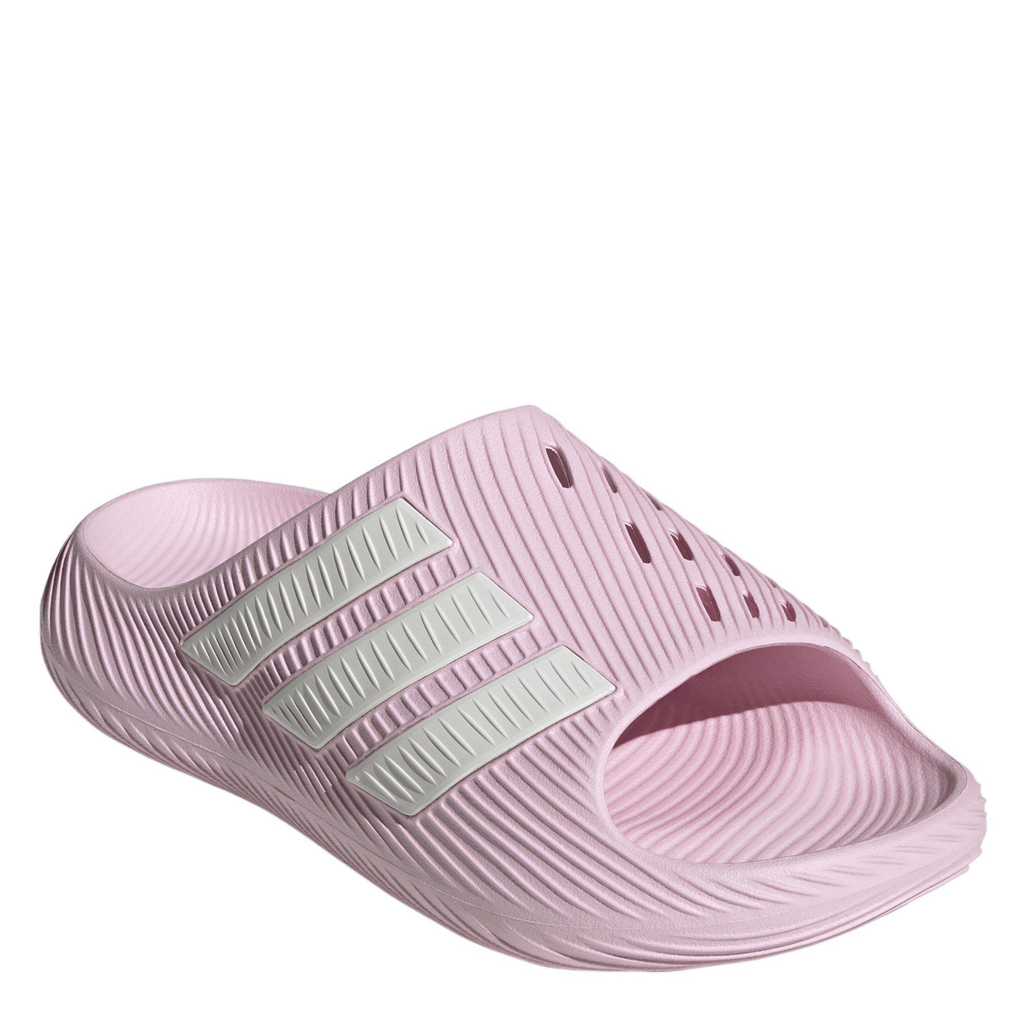 Pink/White - adidas - Women's Slider Slippers - 3