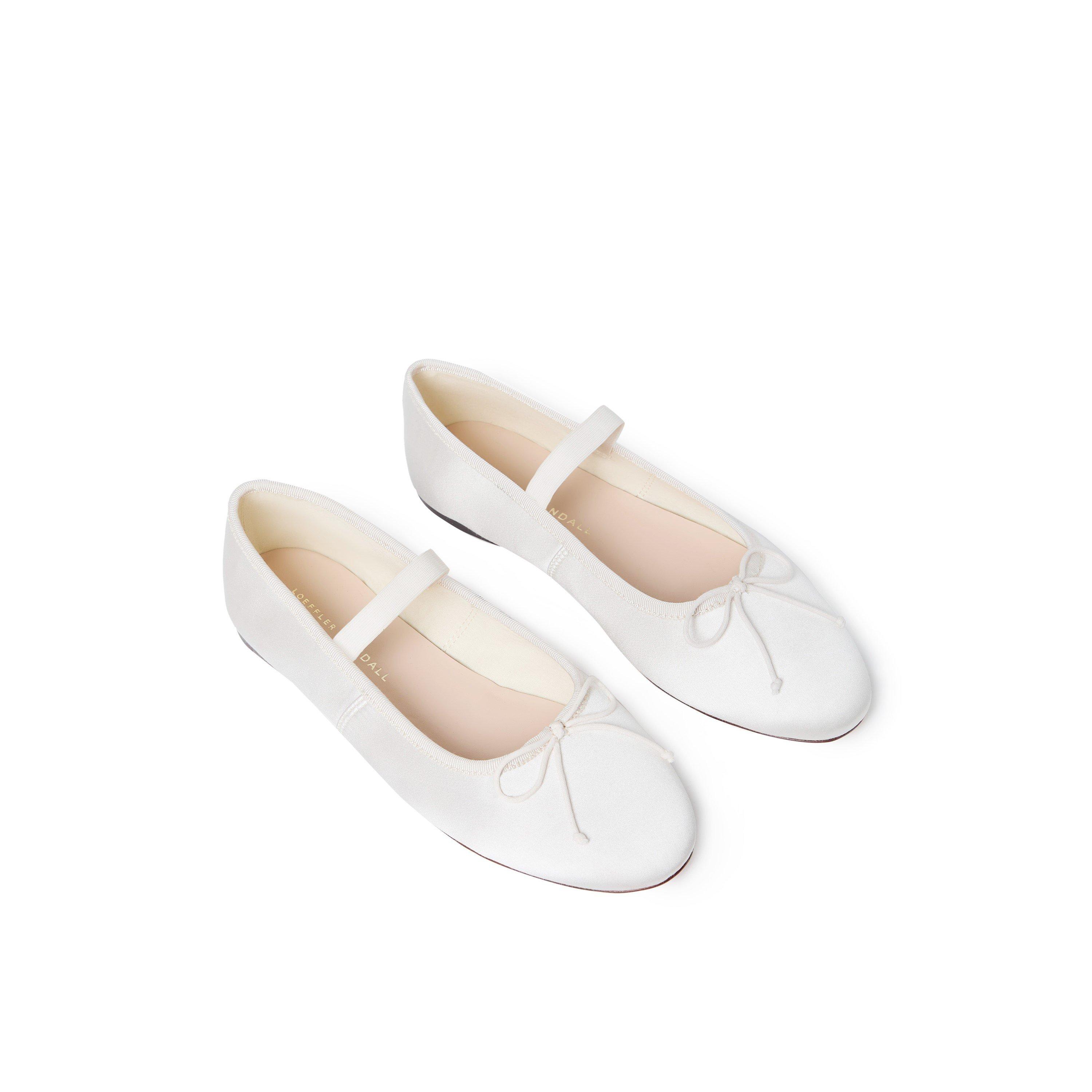 Cream - Loeffler Randall - Women's Leonie Stn Ballet Pumps - 3