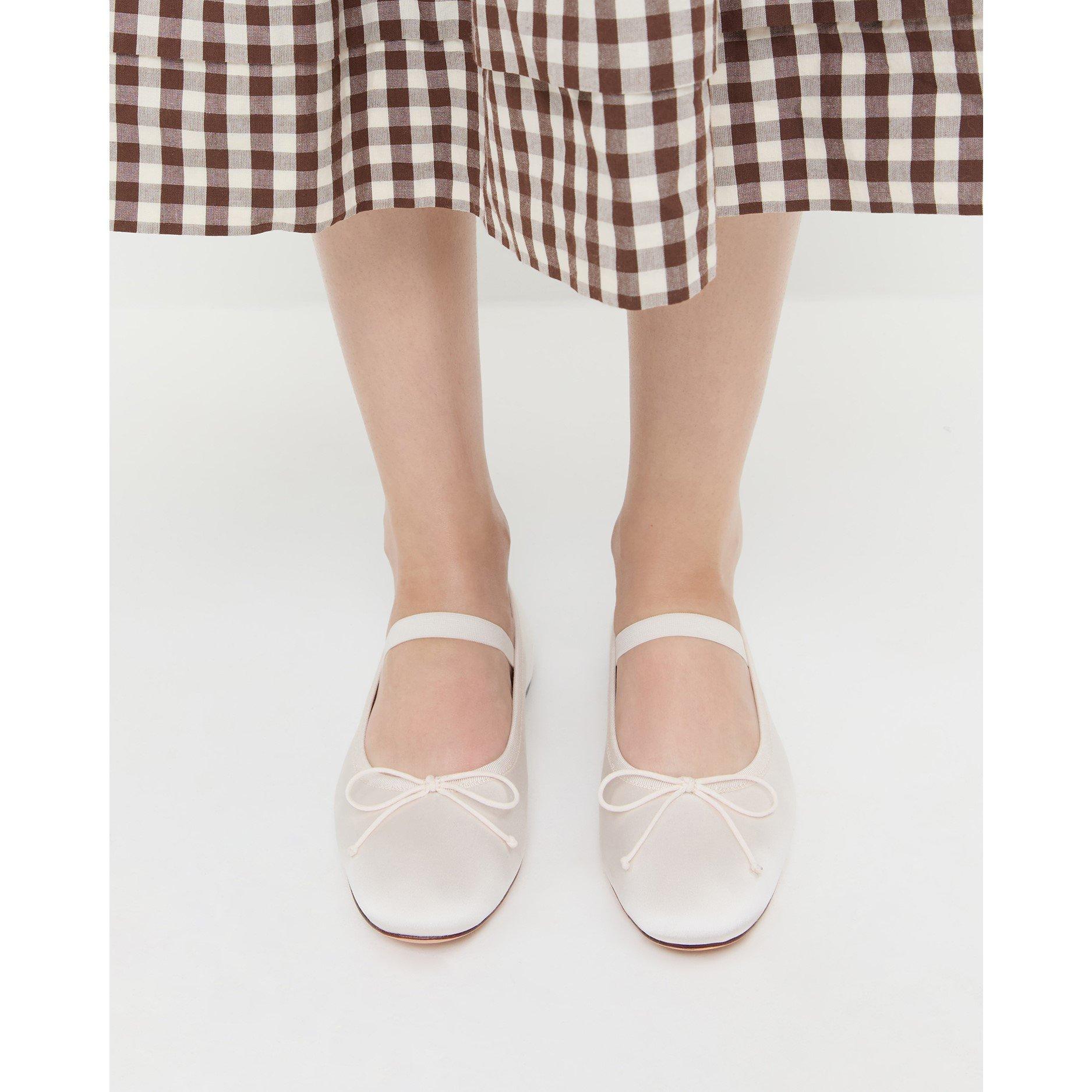 Cream - Loeffler Randall - Women's Leonie Stn Ballet Pumps - 5