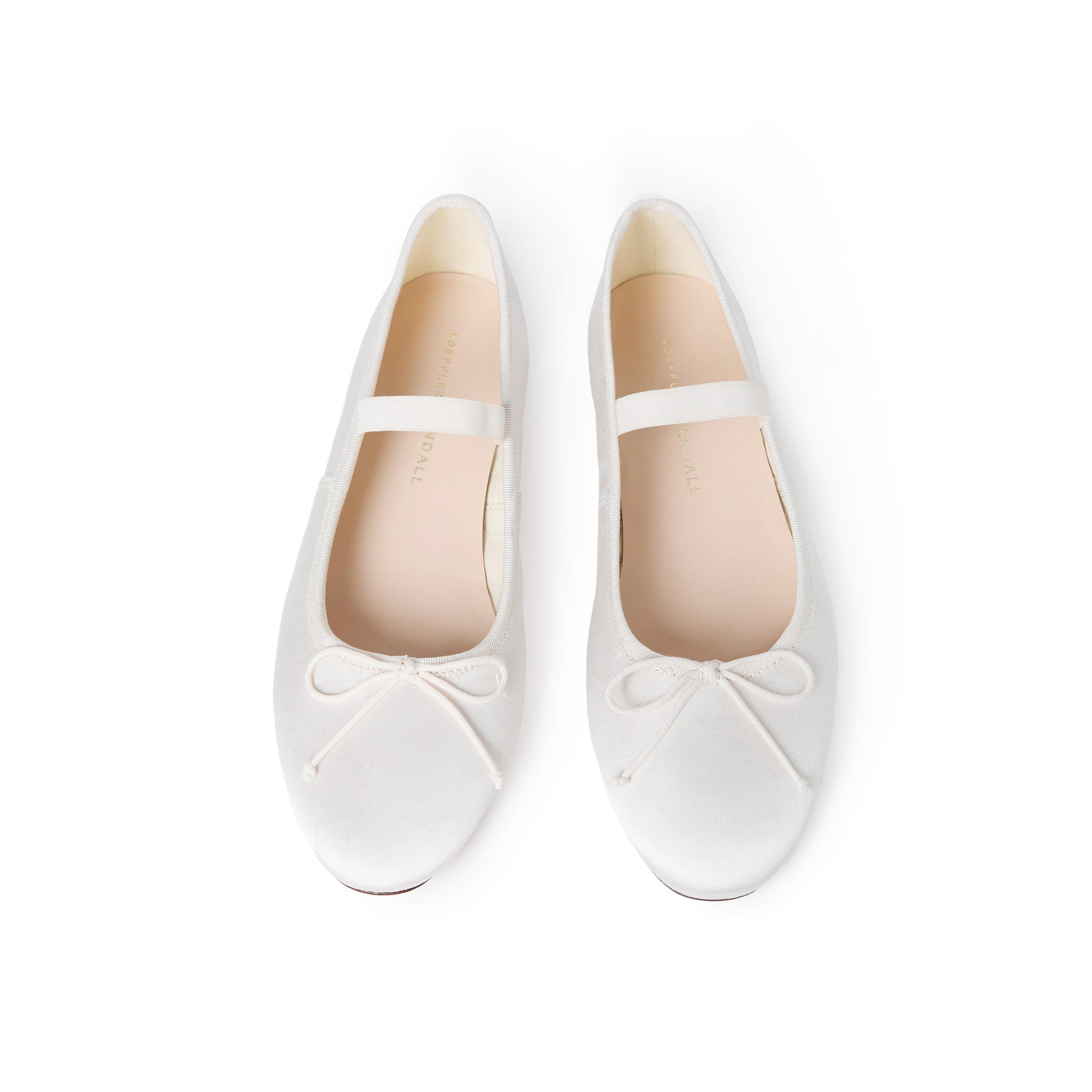 Cream - Loeffler Randall - Women's Leonie Stn Ballet Pumps - 6