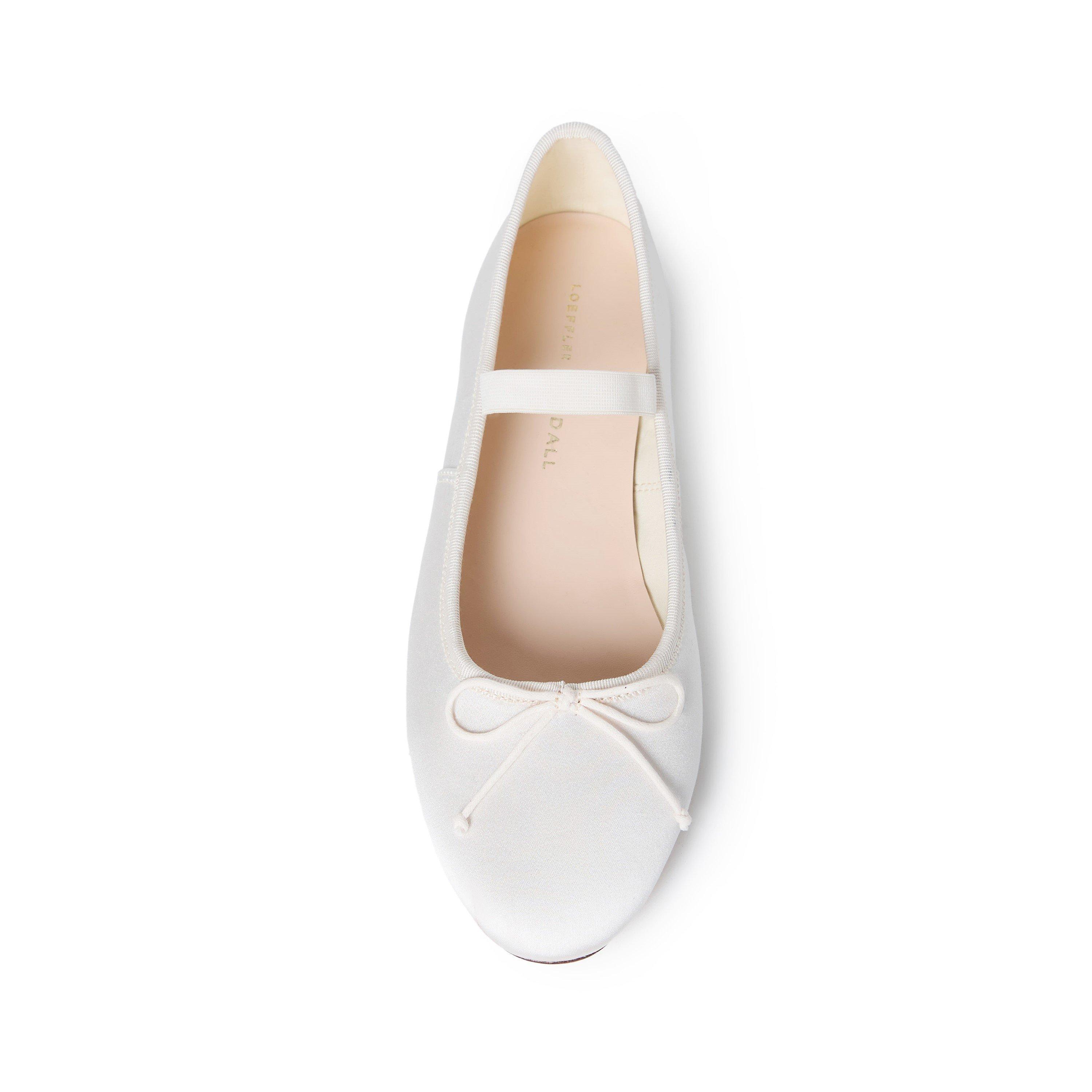 Cream - Loeffler Randall - Women's Leonie Stn Ballet Pumps - 7