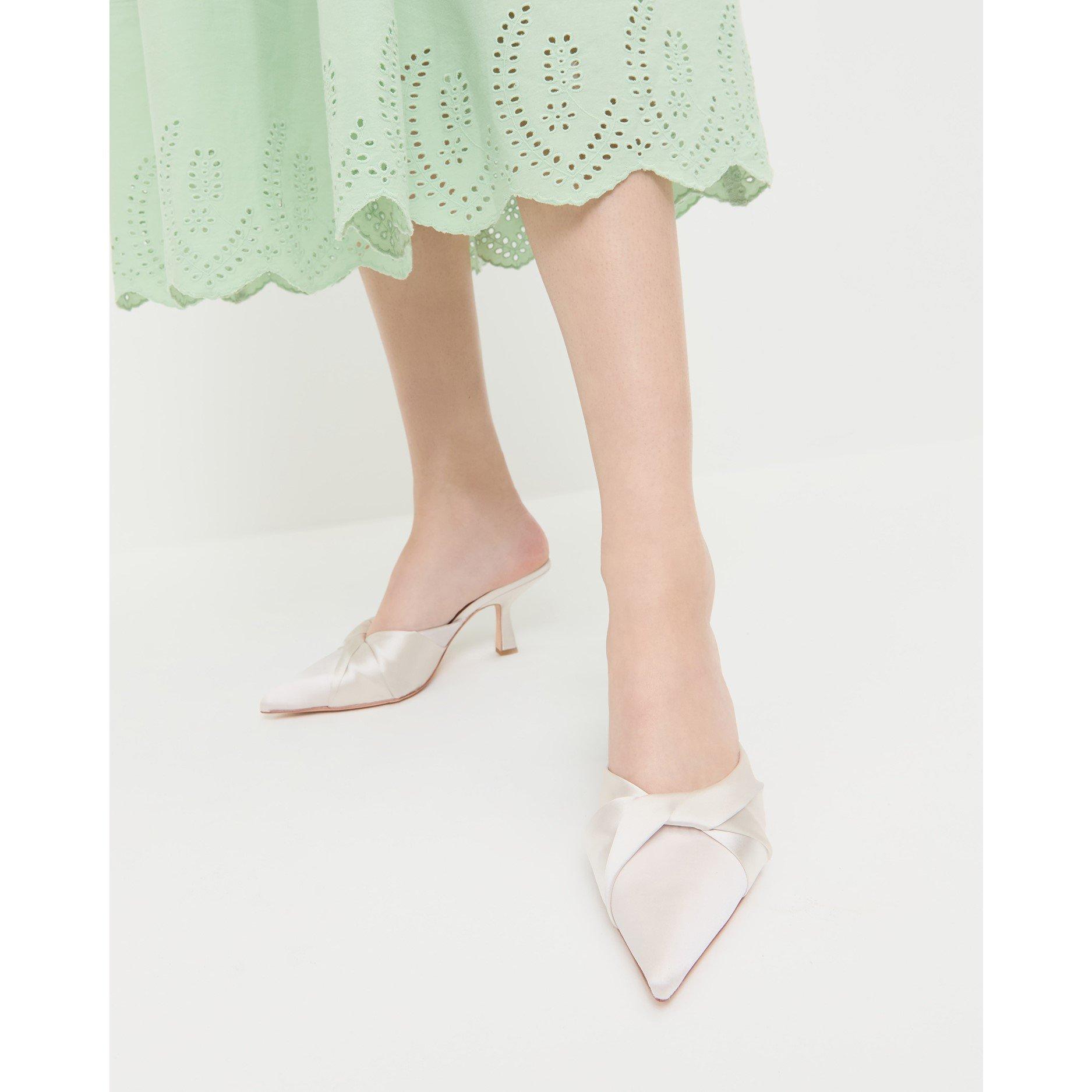 Cream - Loeffler Randall - Women's Tyla Heeled Mules - 6