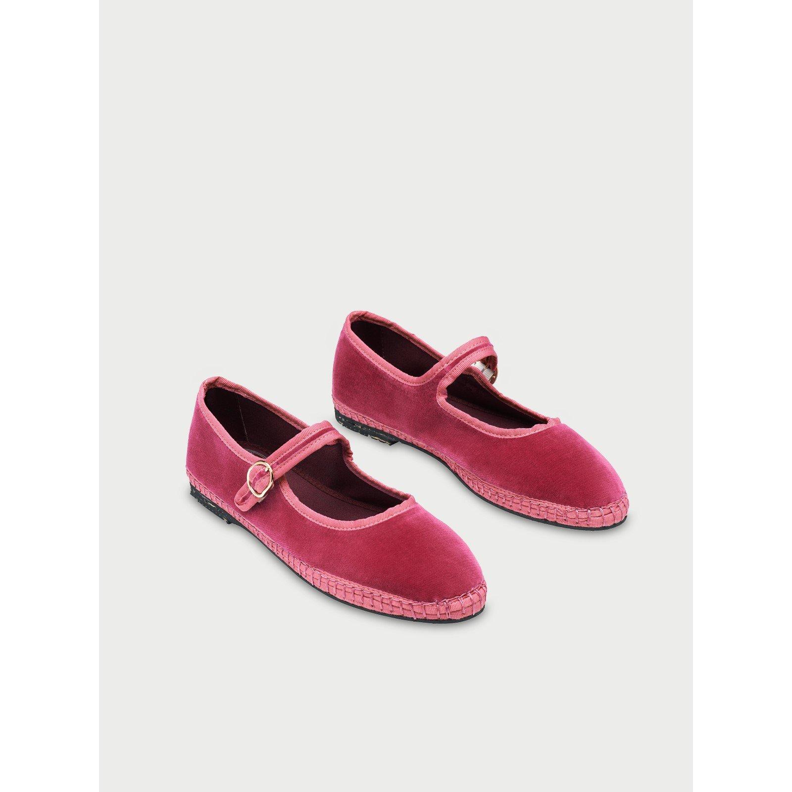 Dark Pink/Pink - Flabelus - Frances Velvet Mary Jane - 2