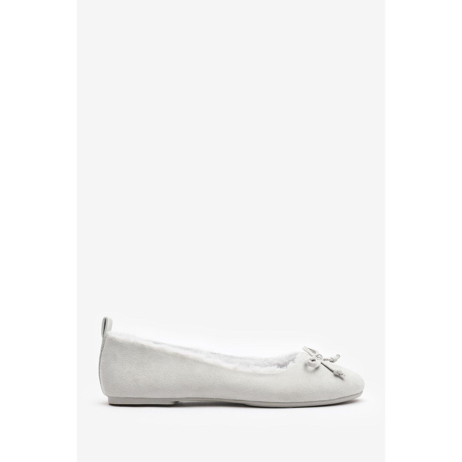 LightGreySuede - Wheres That From - Women's Ballet Pump - 2