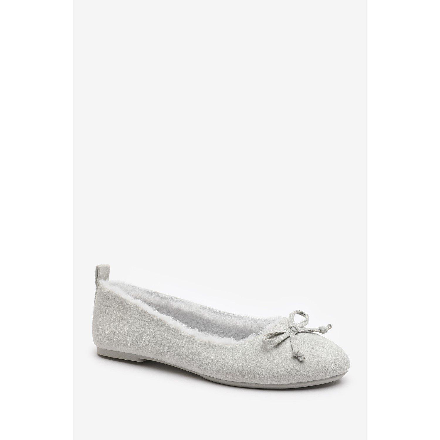 LightGreySuede - Wheres That From - Women's Ballet Pump - 3
