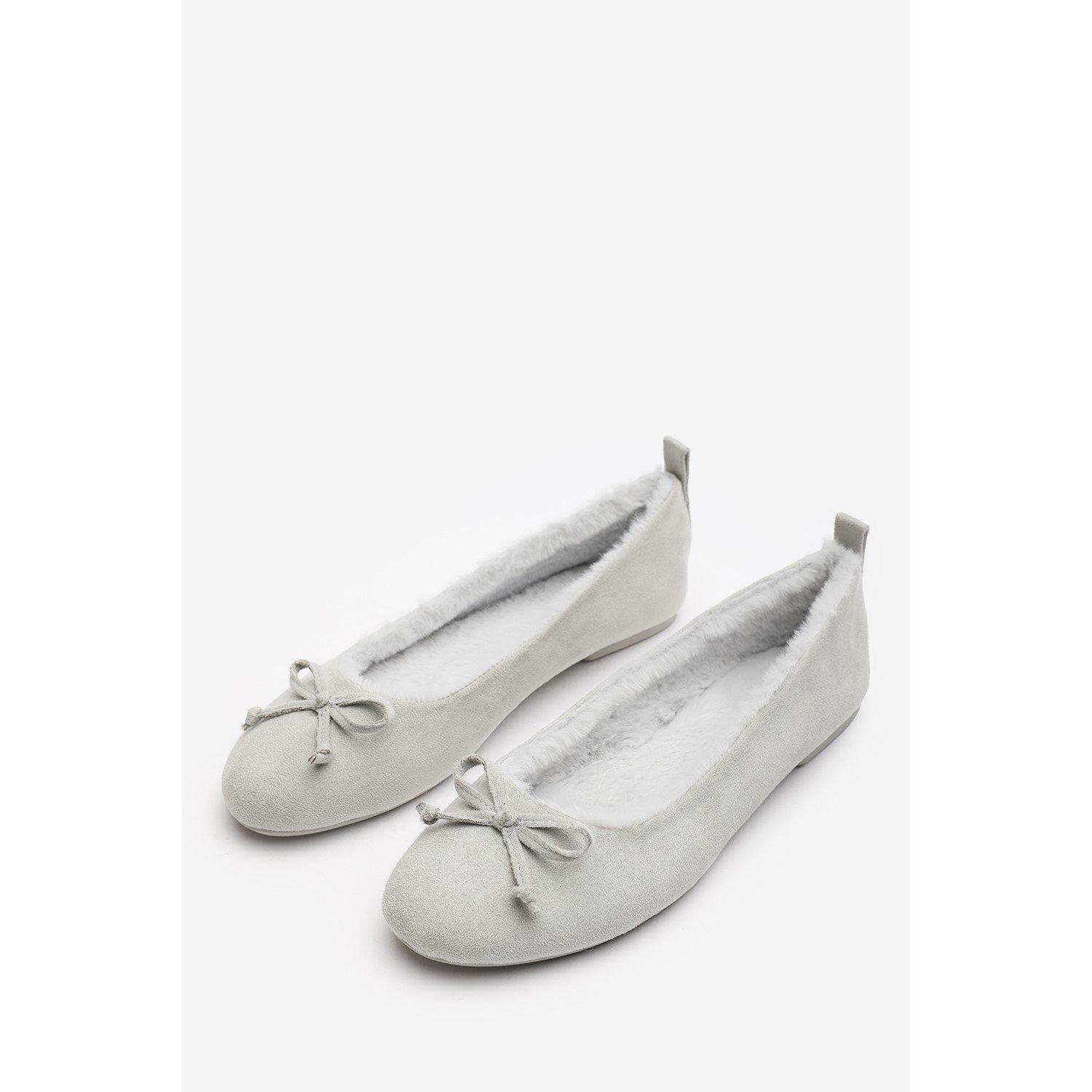 LightGreySuede - Wheres That From - Women's Ballet Pump - 4