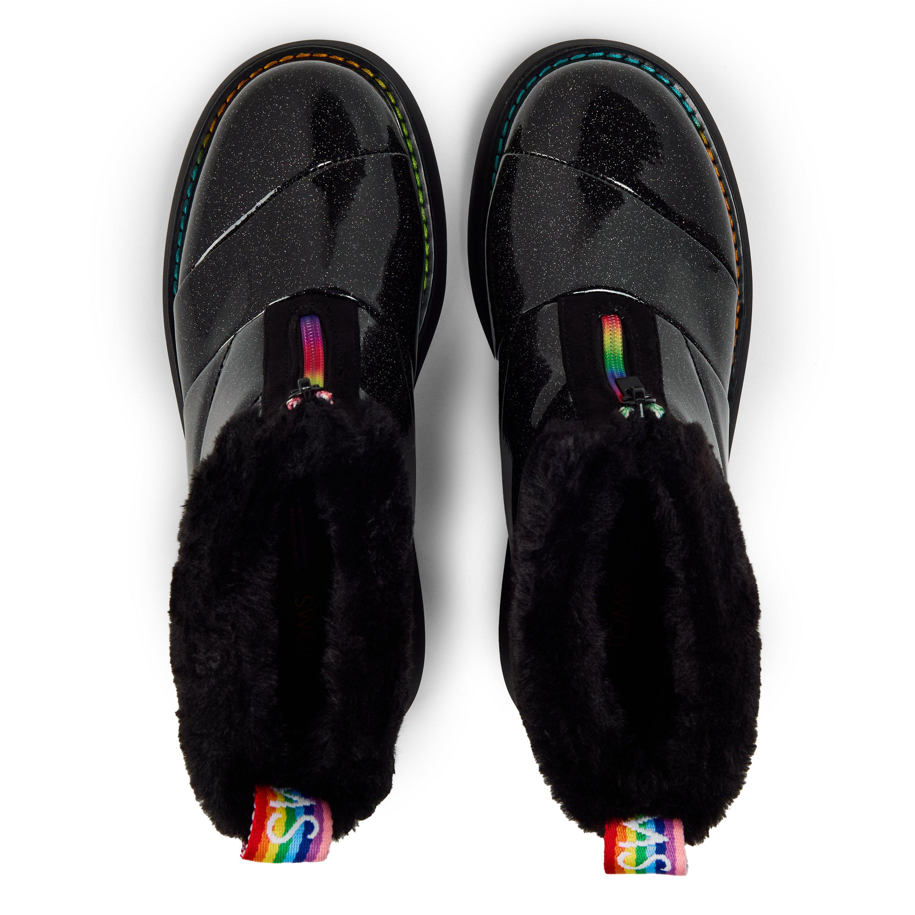 Black - Toms - Glitter Puff Boot Ladies - 4