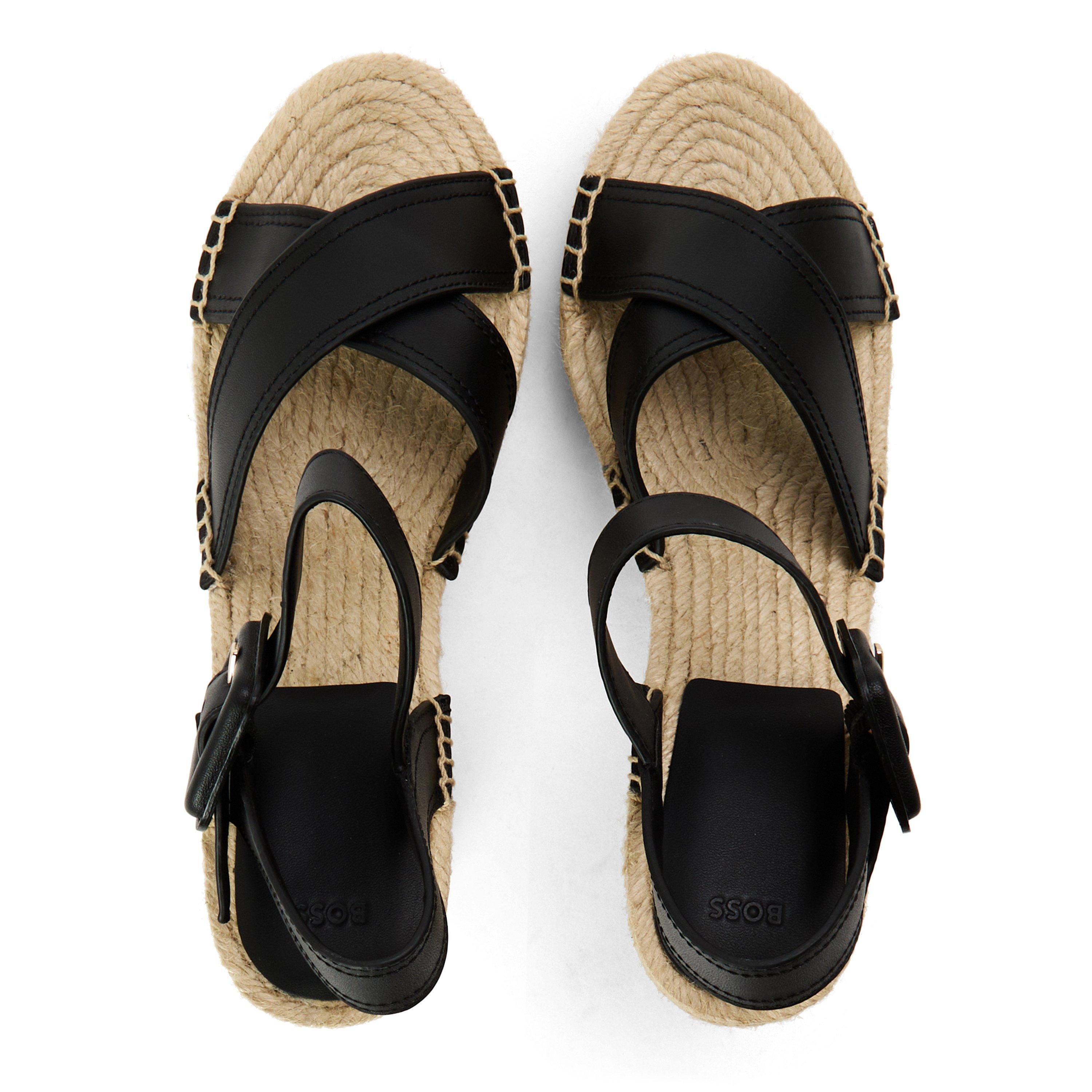 Black - Boss - Madeira Sandwdg Ltbk 10271792 Espadrilles Womens - 3