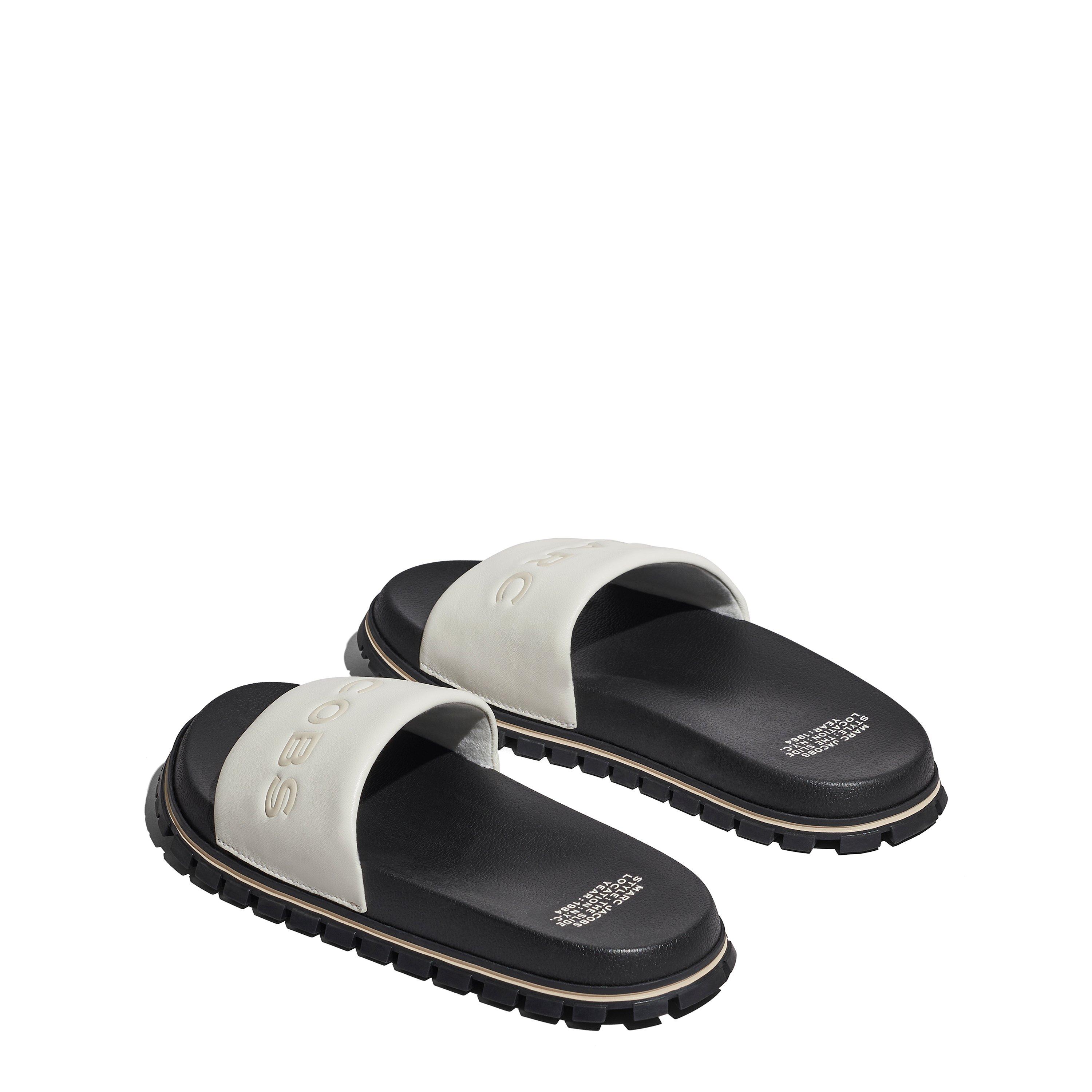 Marc Jacobs The Leather Slide Flat Sandals Cruise Fashion