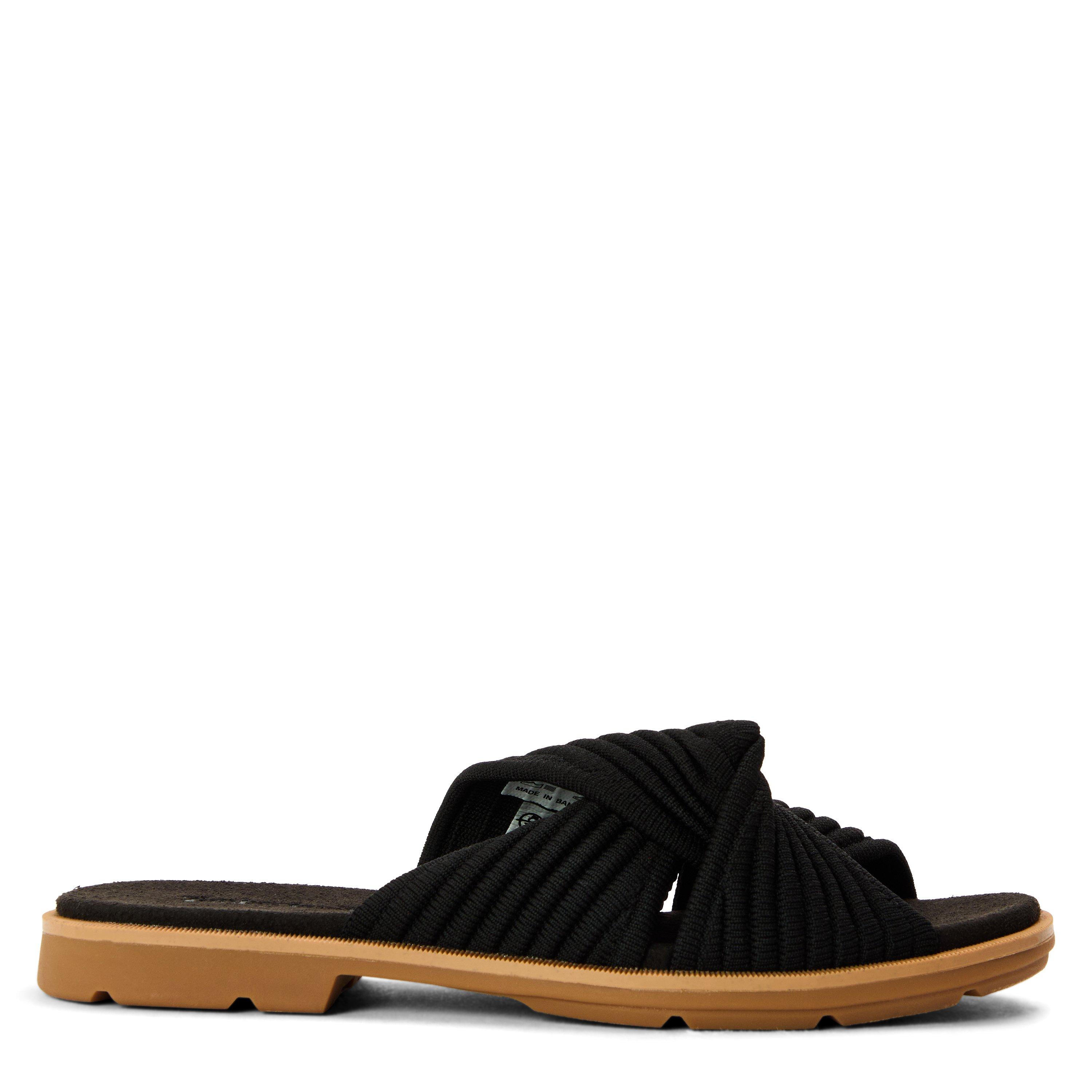 Timberland Women's Slide Flat Sandals - Black Knit - Size 3.5 (36)