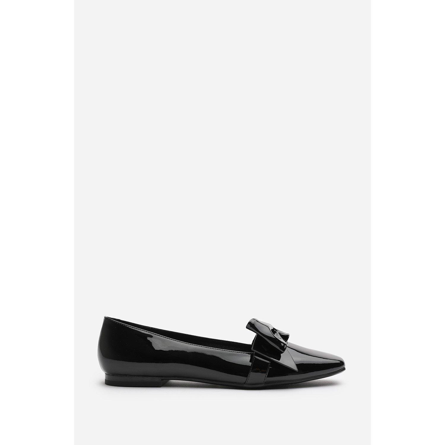 BlackPatent - Wheres That From - Women's Square Toe Ballet Pump - 2