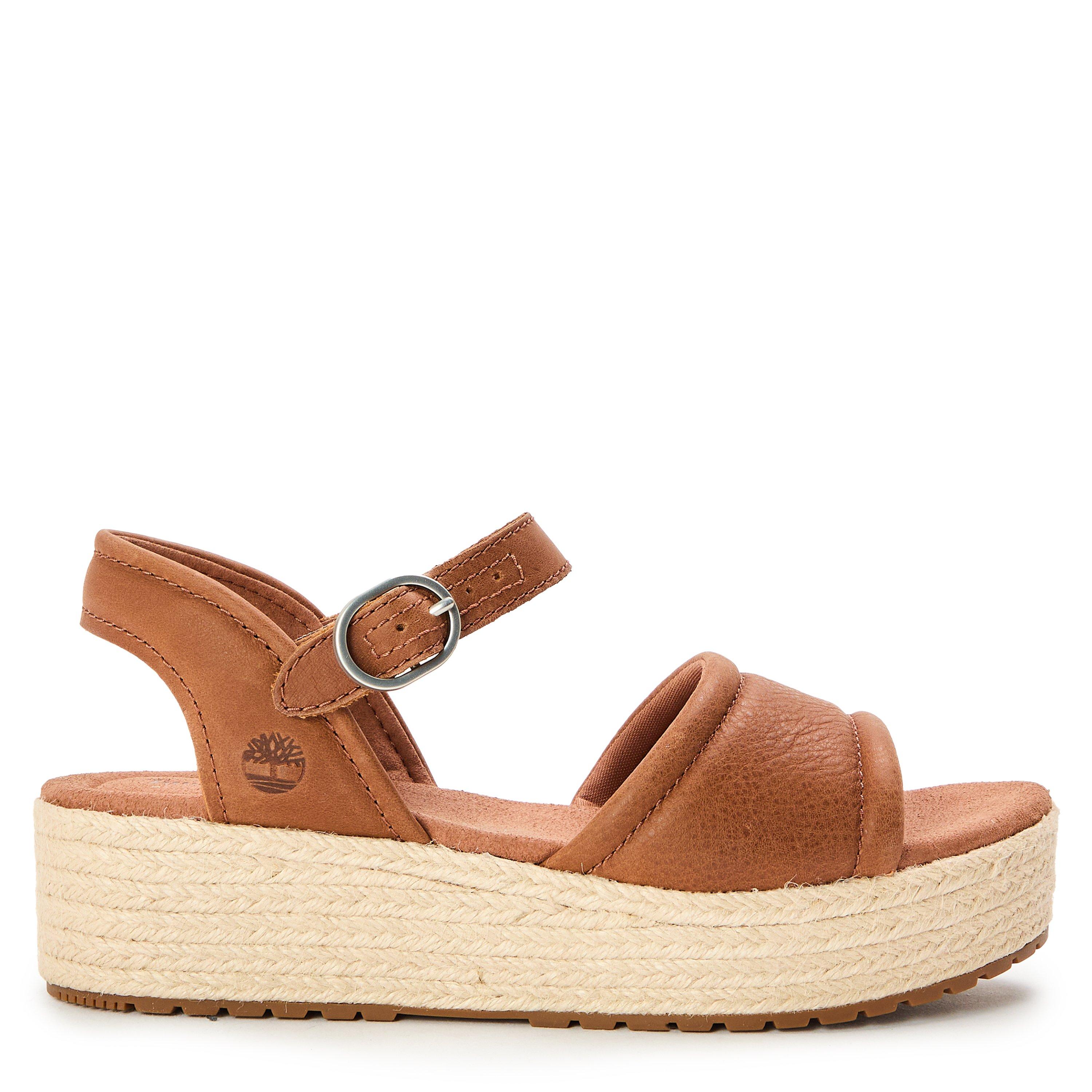 Timberland Women's Backstrap Flatform Sandals - Rust Full Grain - 7.5 (41)
