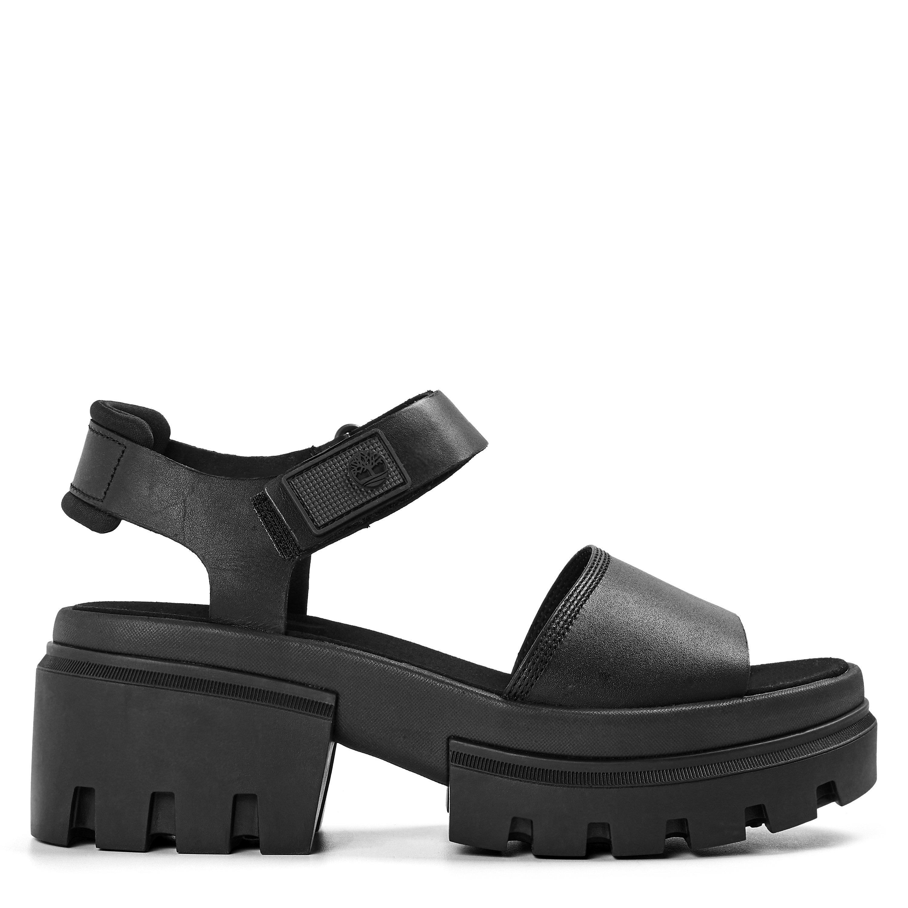 Timberland Women's Everleigh Flatform Sandal Black - 7.5 (41)