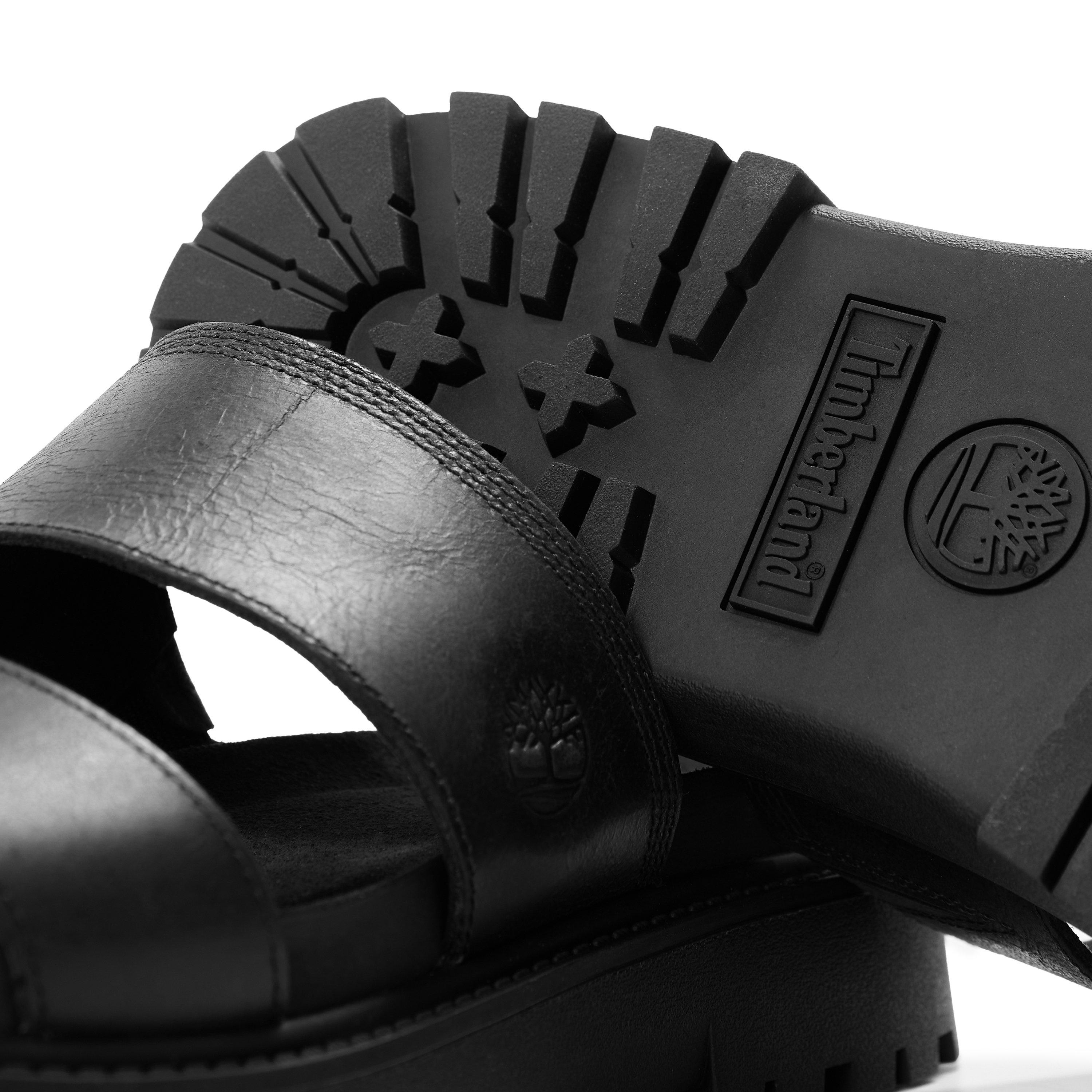 Blk Full Grain - Timberland - Women's Clairemont Way Slide Flat Sandals - 3