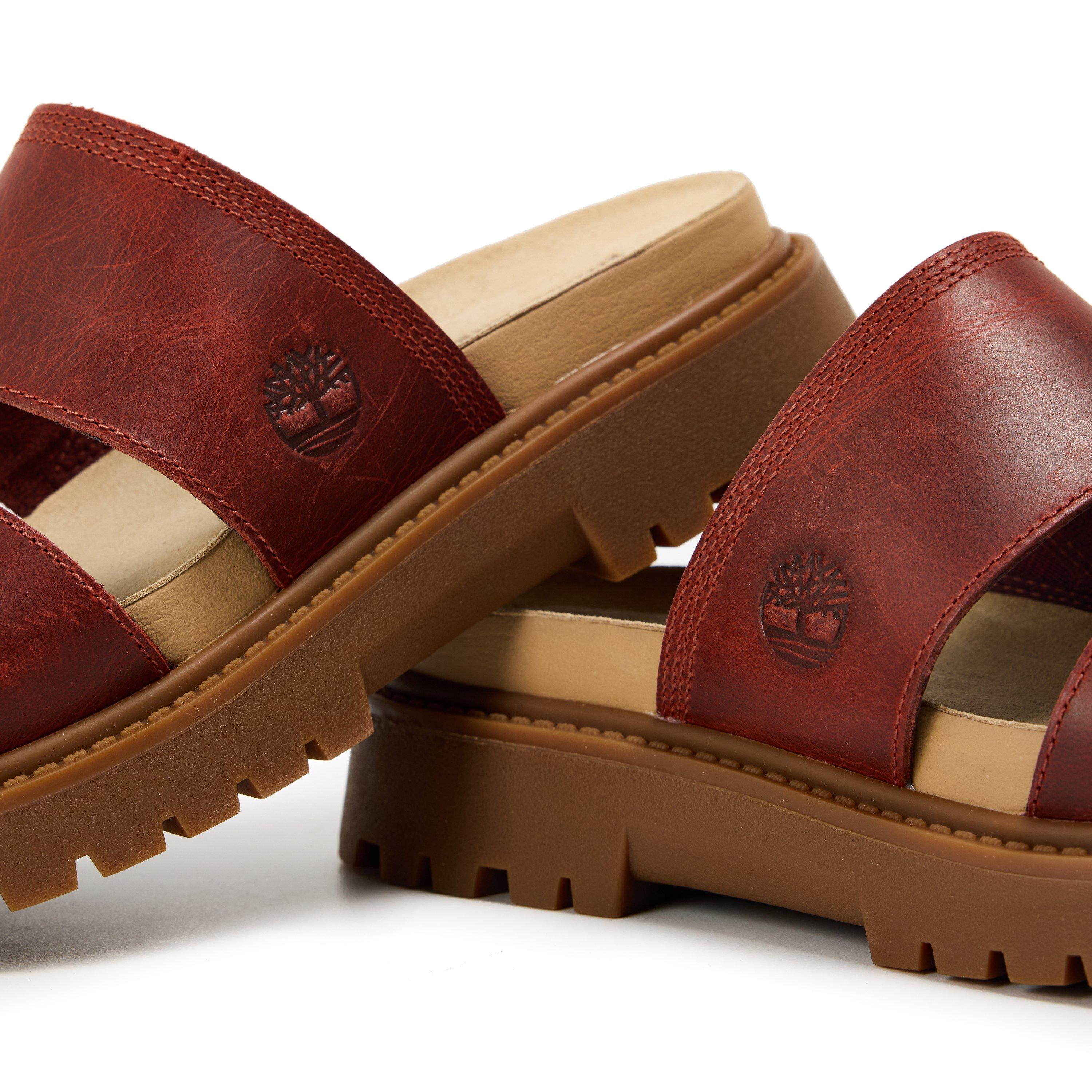 Donkerrood graan - Timberland - Timberland Clairemont Way Slide Sandal Dark Re - 3