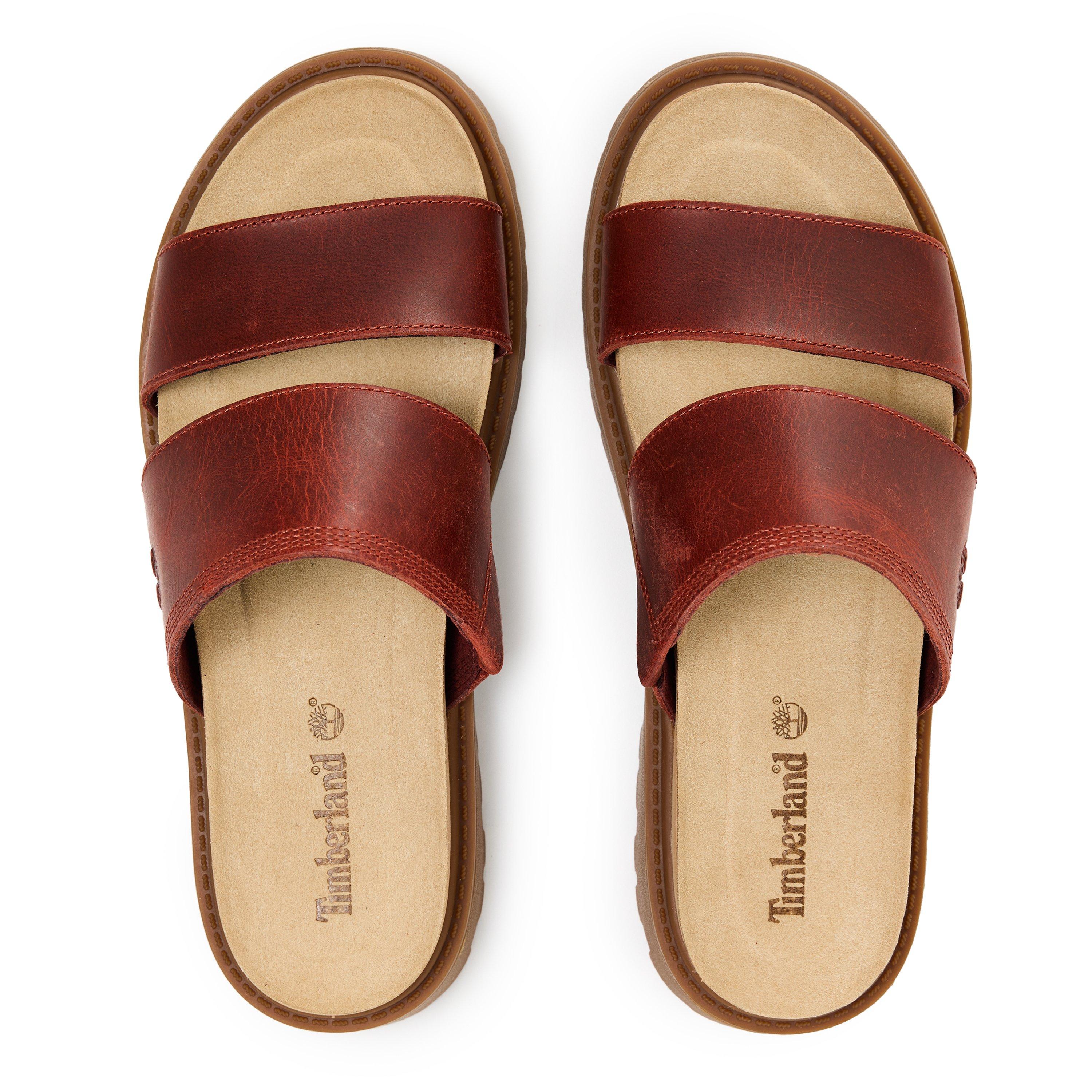 Donkerrood graan - Timberland - Timberland Clairemont Way Slide Sandal Dark Re - 4