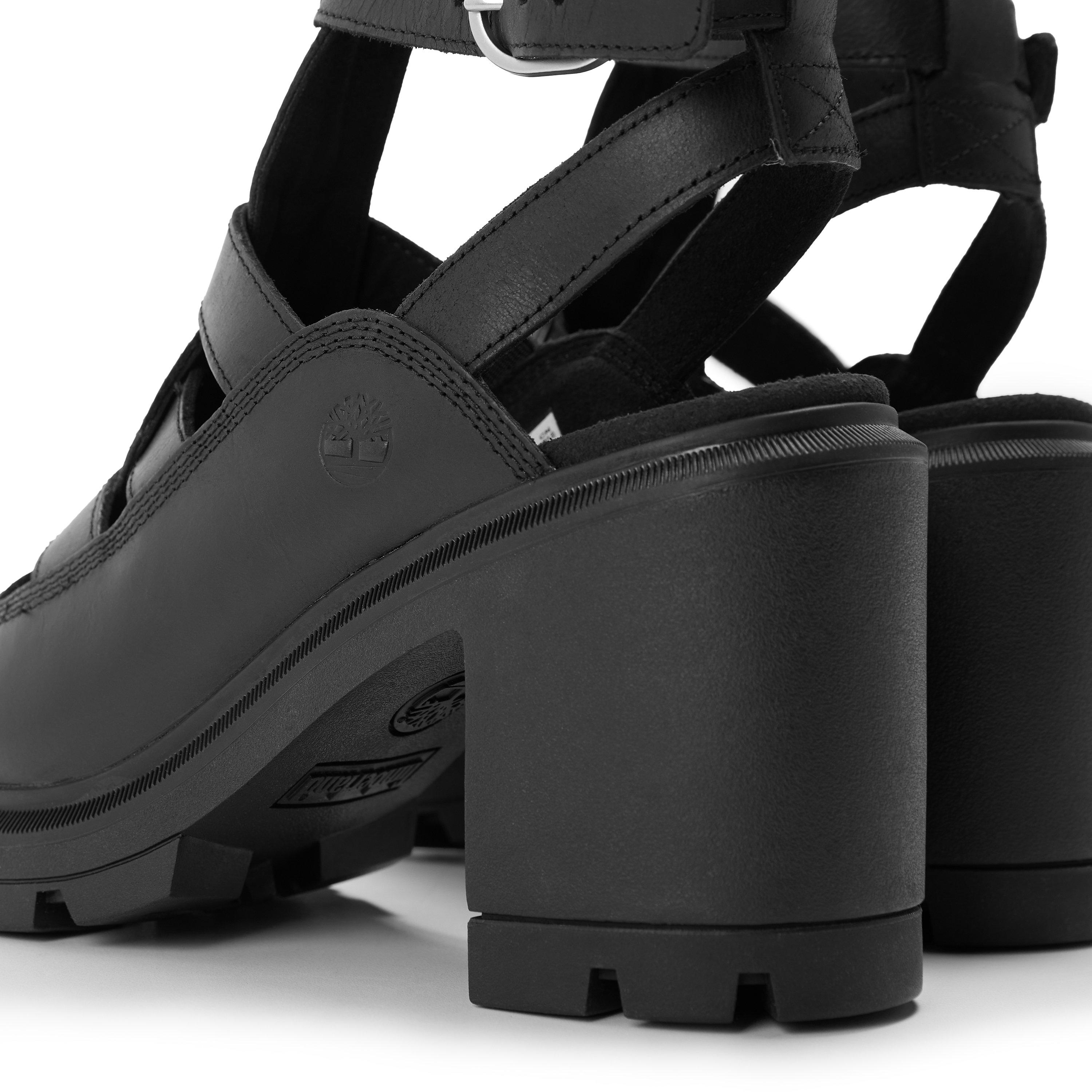 Blk Full Grain - Timberland - Women's Fisherman Platform Heeled Sandals - 3