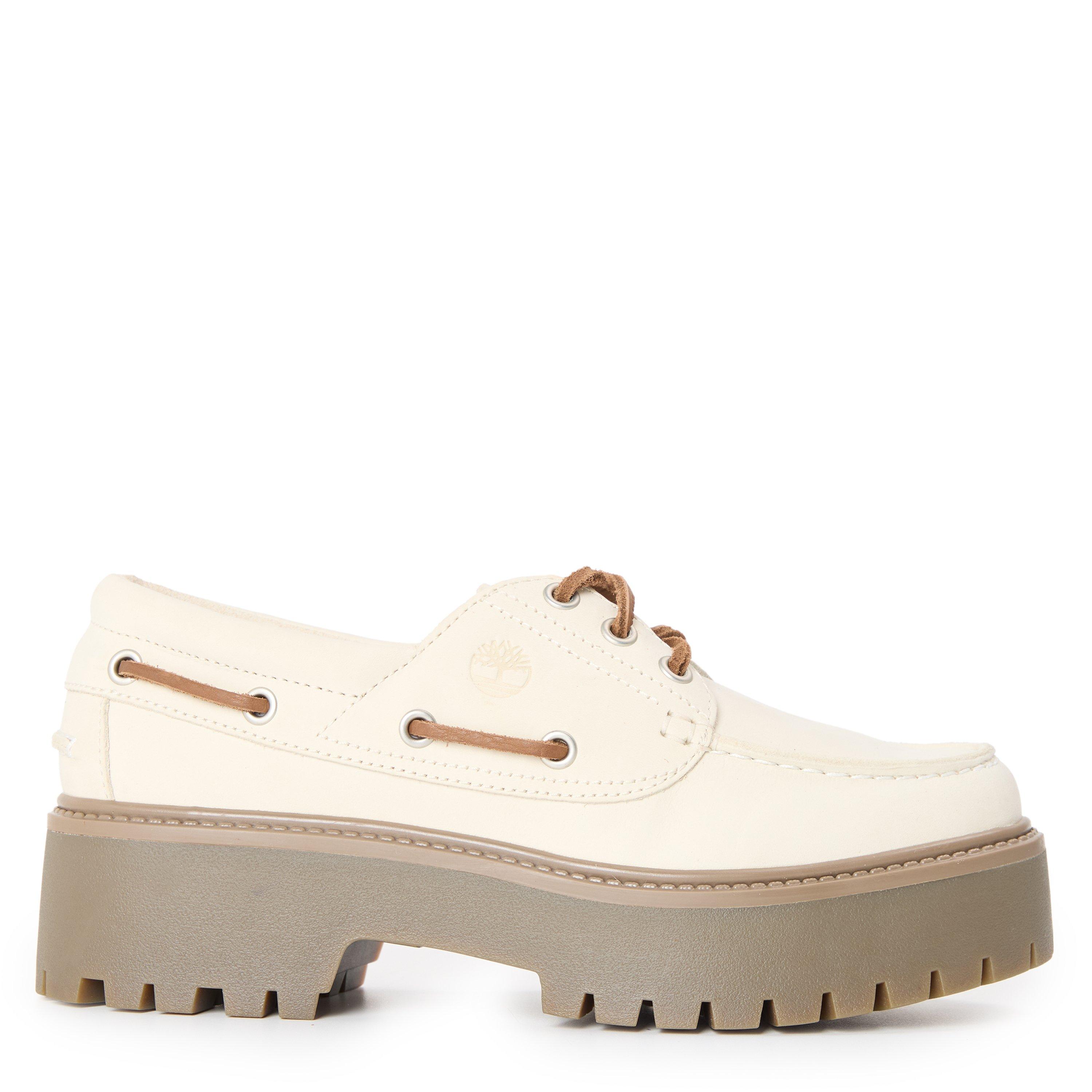 Timberland Women's Stone Street Natural Nubu Boat Shoes - Natural Nubuck - 7.5 (41)