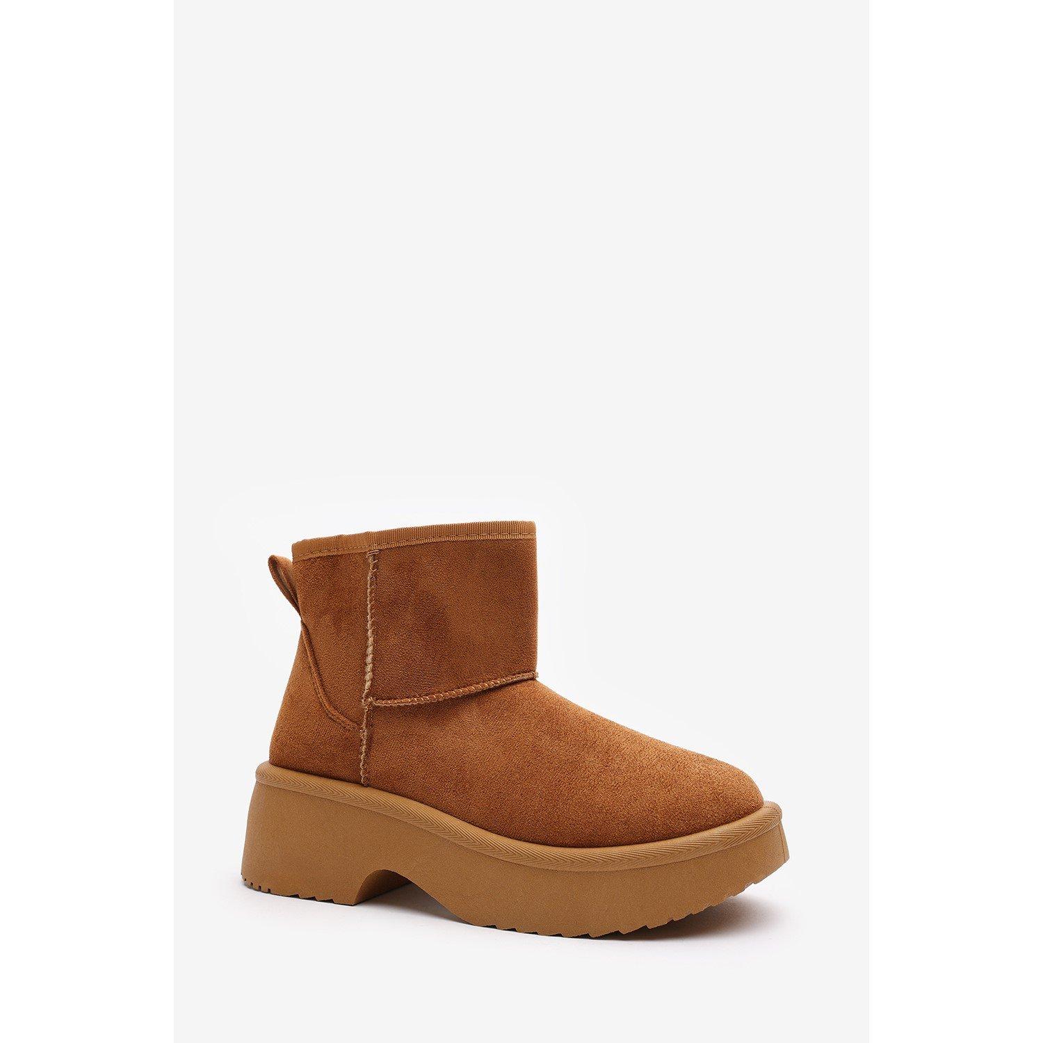 ChestnutSuede - Wheres That From - Women's Platform Ankle Boot - 3