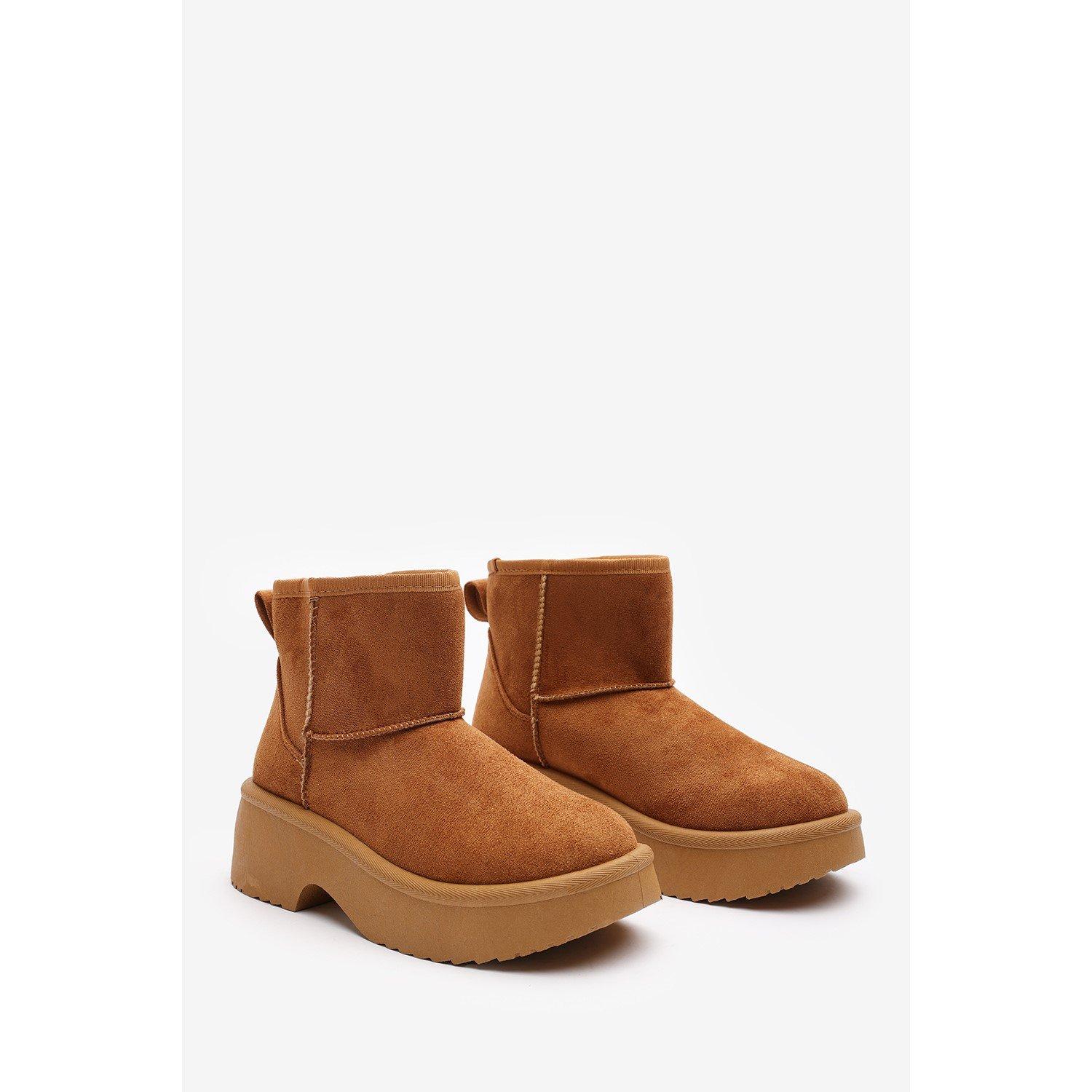 ChestnutSuede - Wheres That From - Women's Platform Ankle Boot - 4