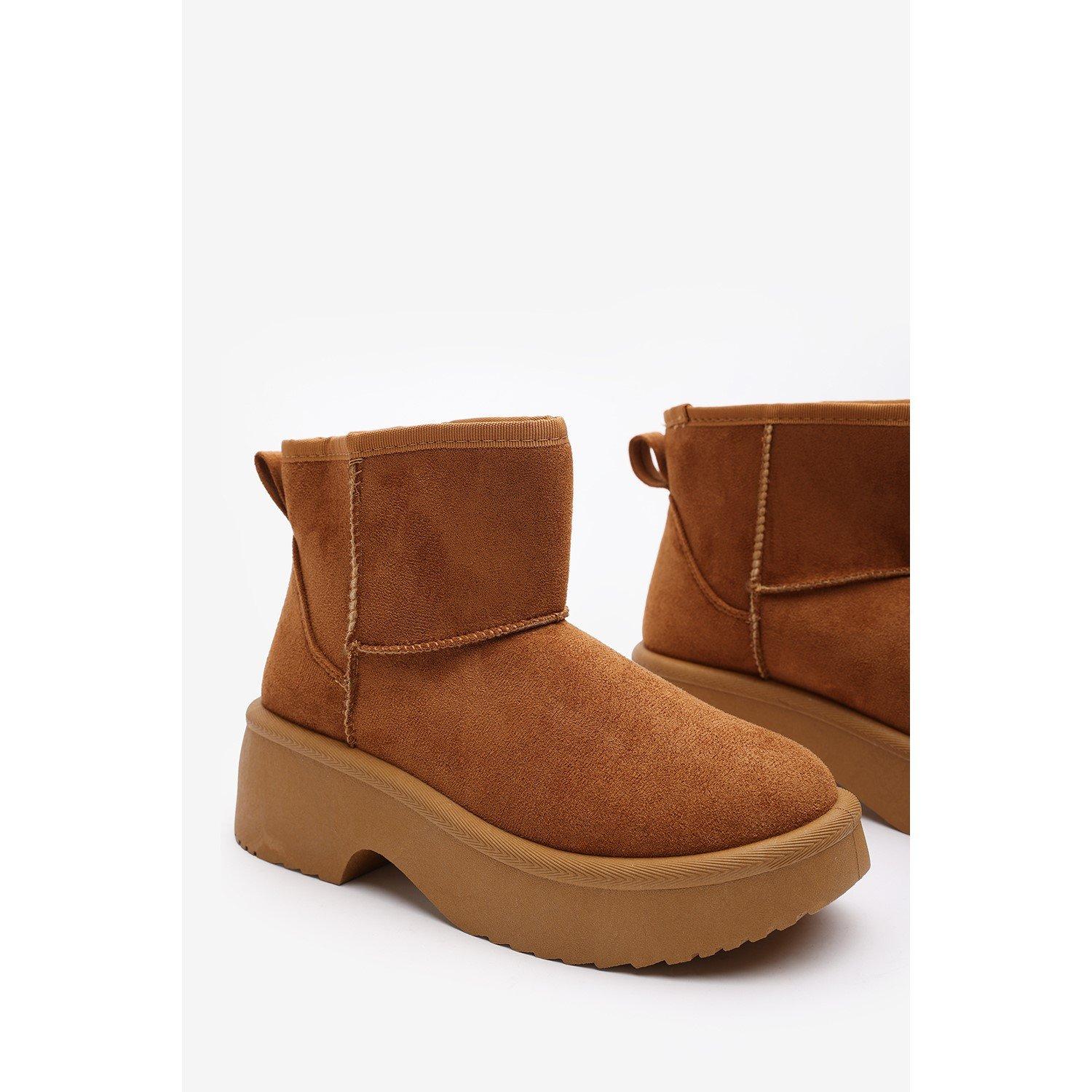 ChestnutSuede - Wheres That From - Women's Platform Ankle Boot - 5