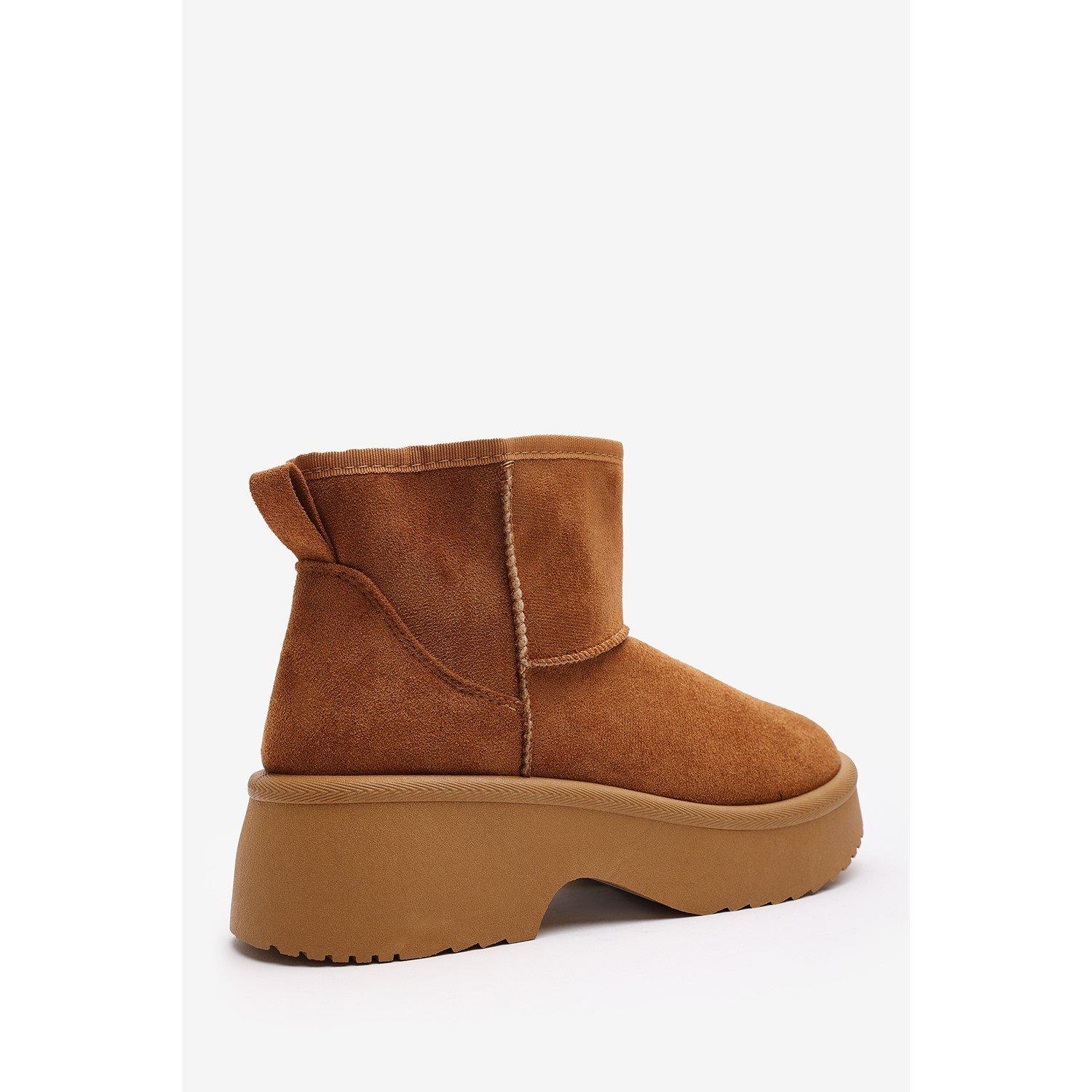 ChestnutSuede - Wheres That From - Women's Platform Ankle Boot - 6