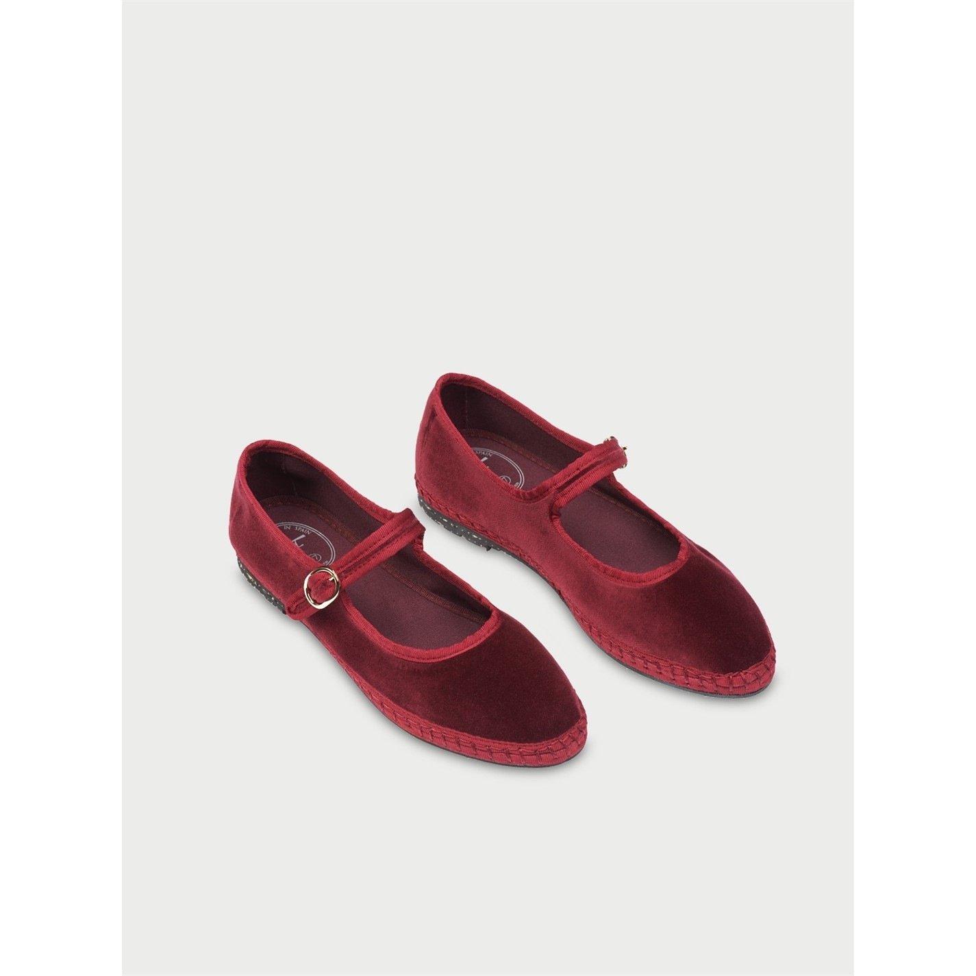 Burgundy - Flabelus - Lucrecia Velvet Mary Jane - 2