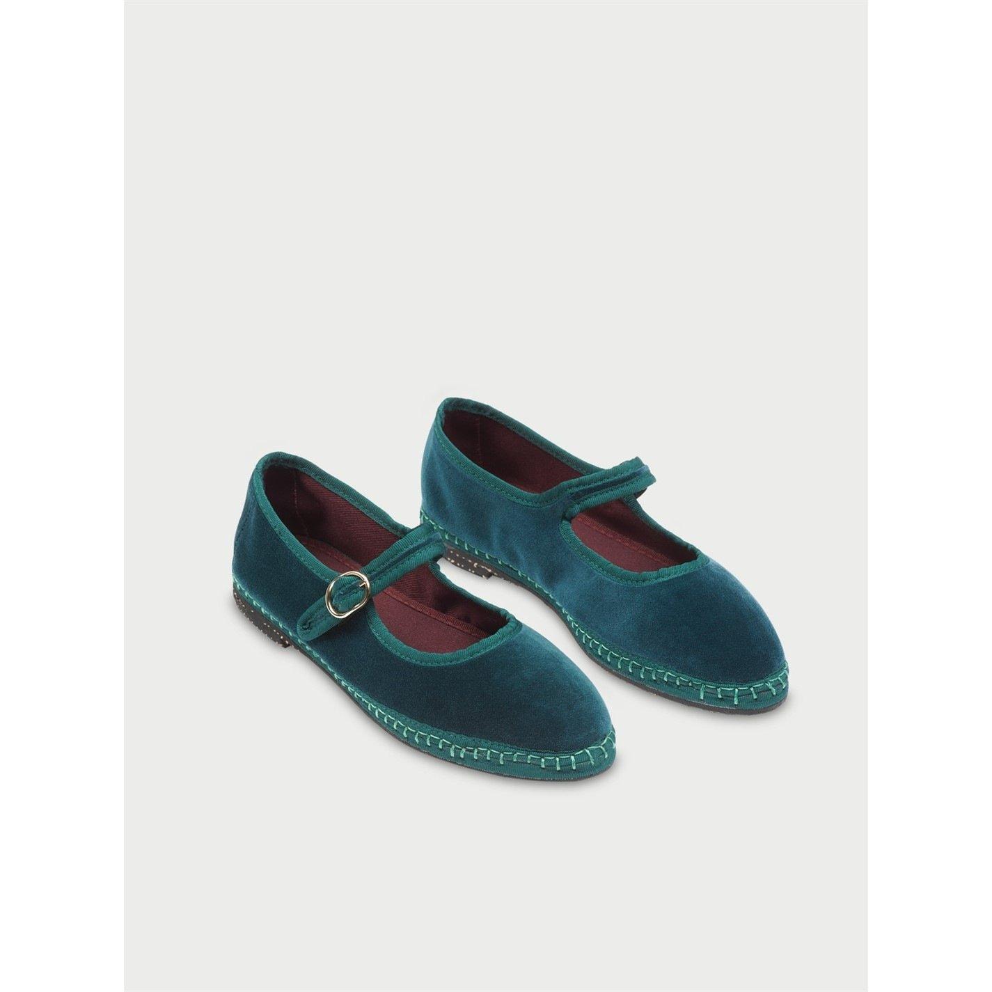 Green - Flabelus - Leonor Velvet Mary Jane - 2