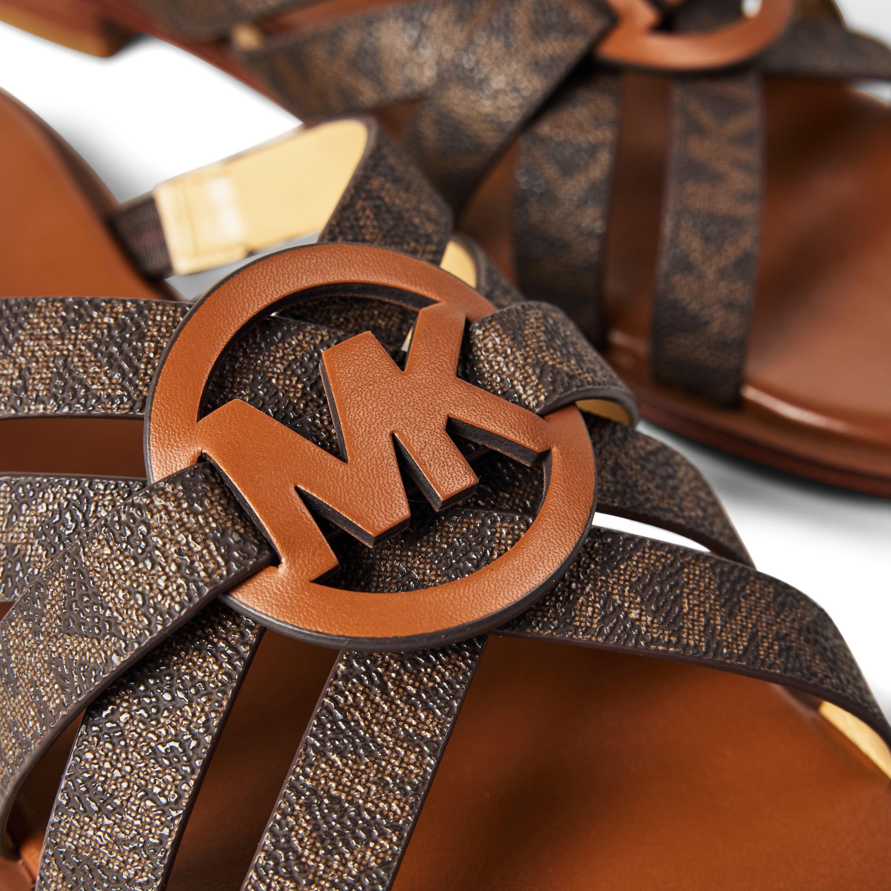 Brown Sig - MICHAEL Michael Kors - Women's Erika Flat Sandals - 3