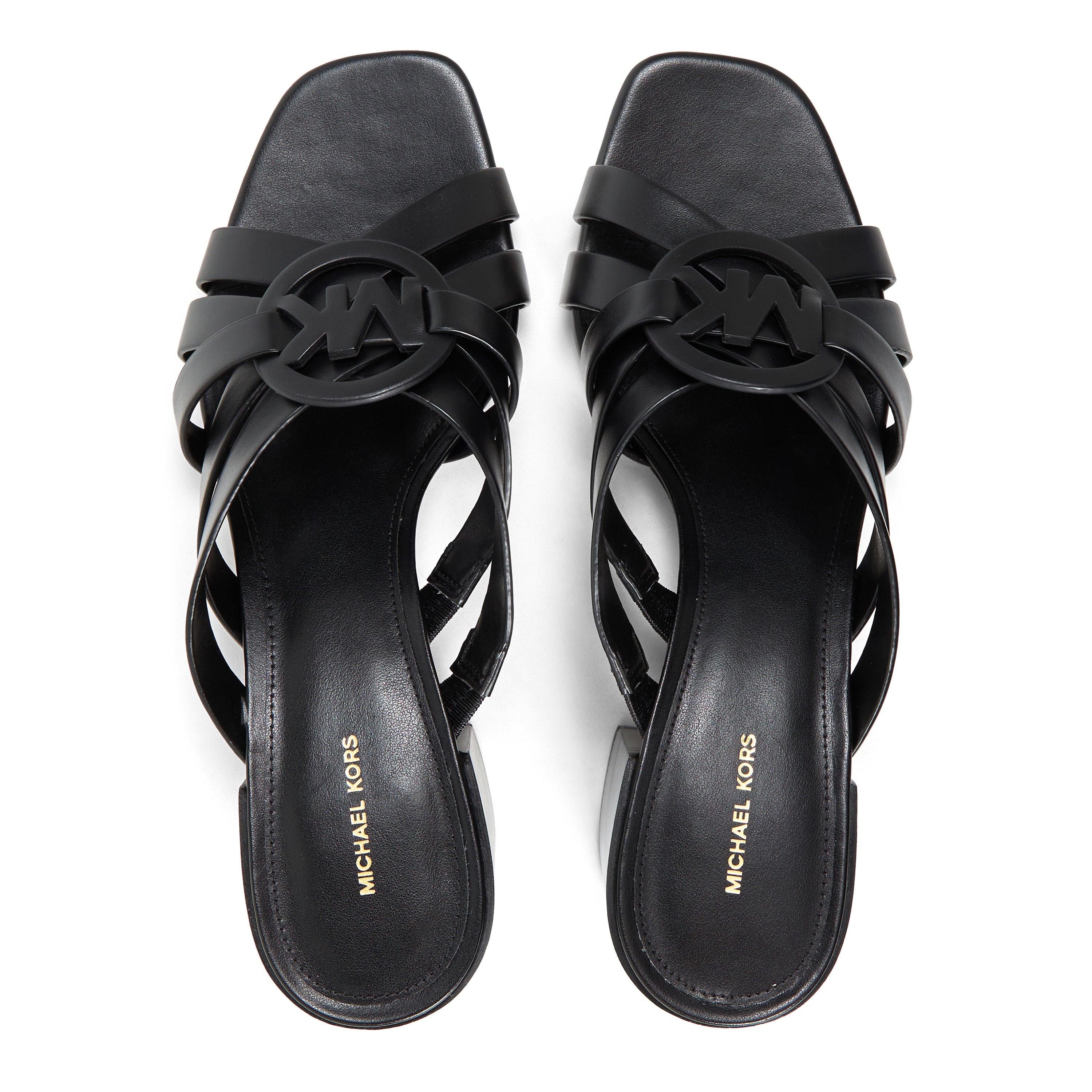 Black - MICHAEL Michael Kors - Women's Erika Mid Mule Heeled Sandals - 4
