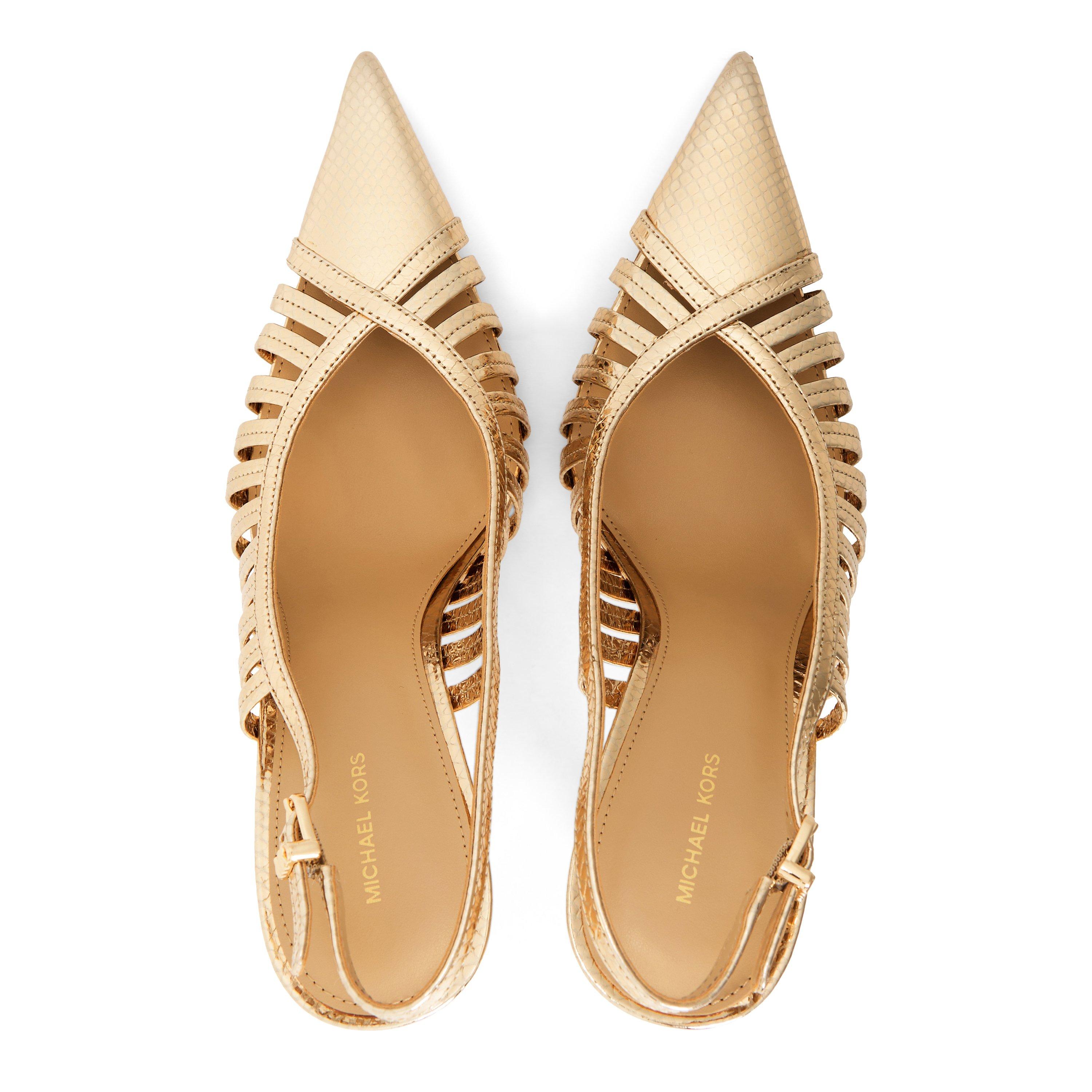 Pale Gold - MICHAEL Michael Kors - Women's Adriana 105 Slingbacks - 4