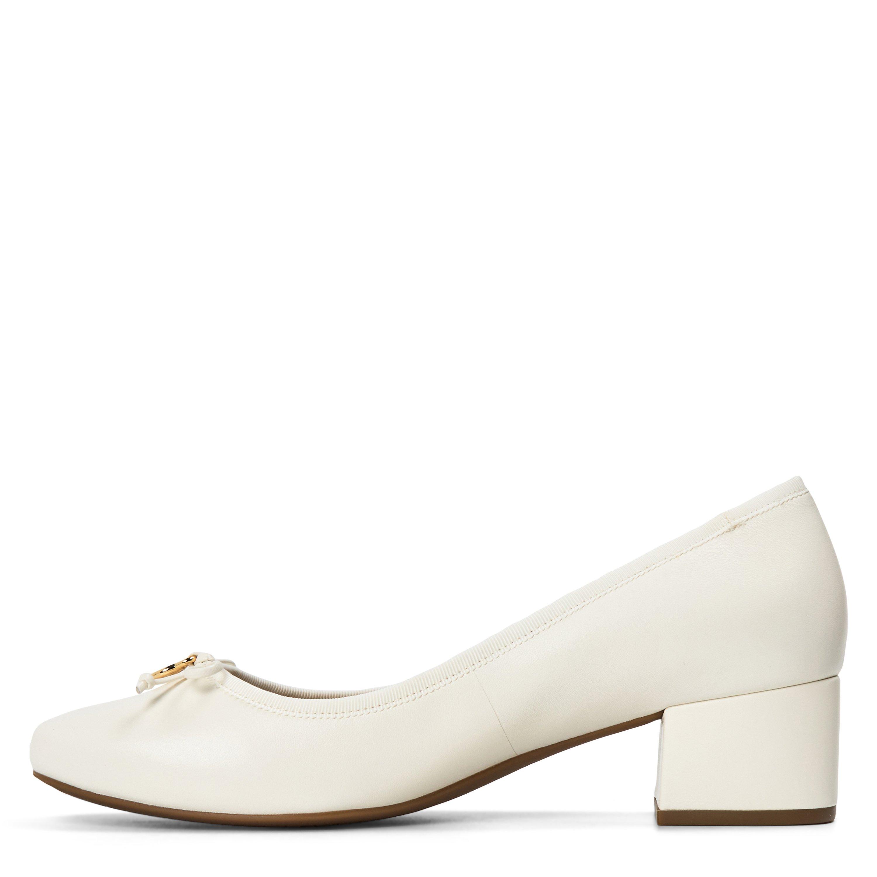 Eggshell - MICHAEL Michael Kors - Women's Piper Mid Pump 45 Block Court Shoes - 2