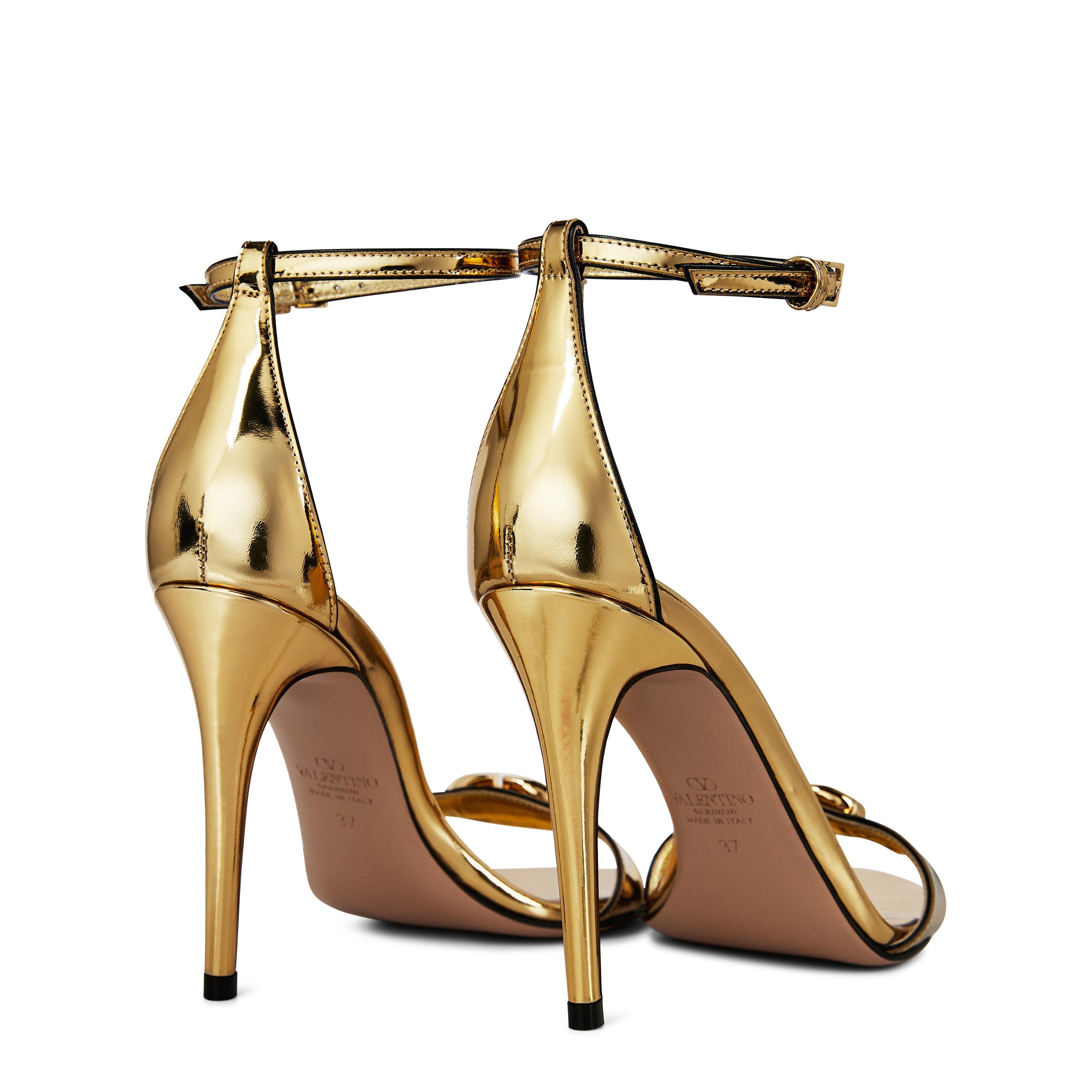 Antique Brass - Valentino Garavani - Vlogo Signature 100 Sandals - 4