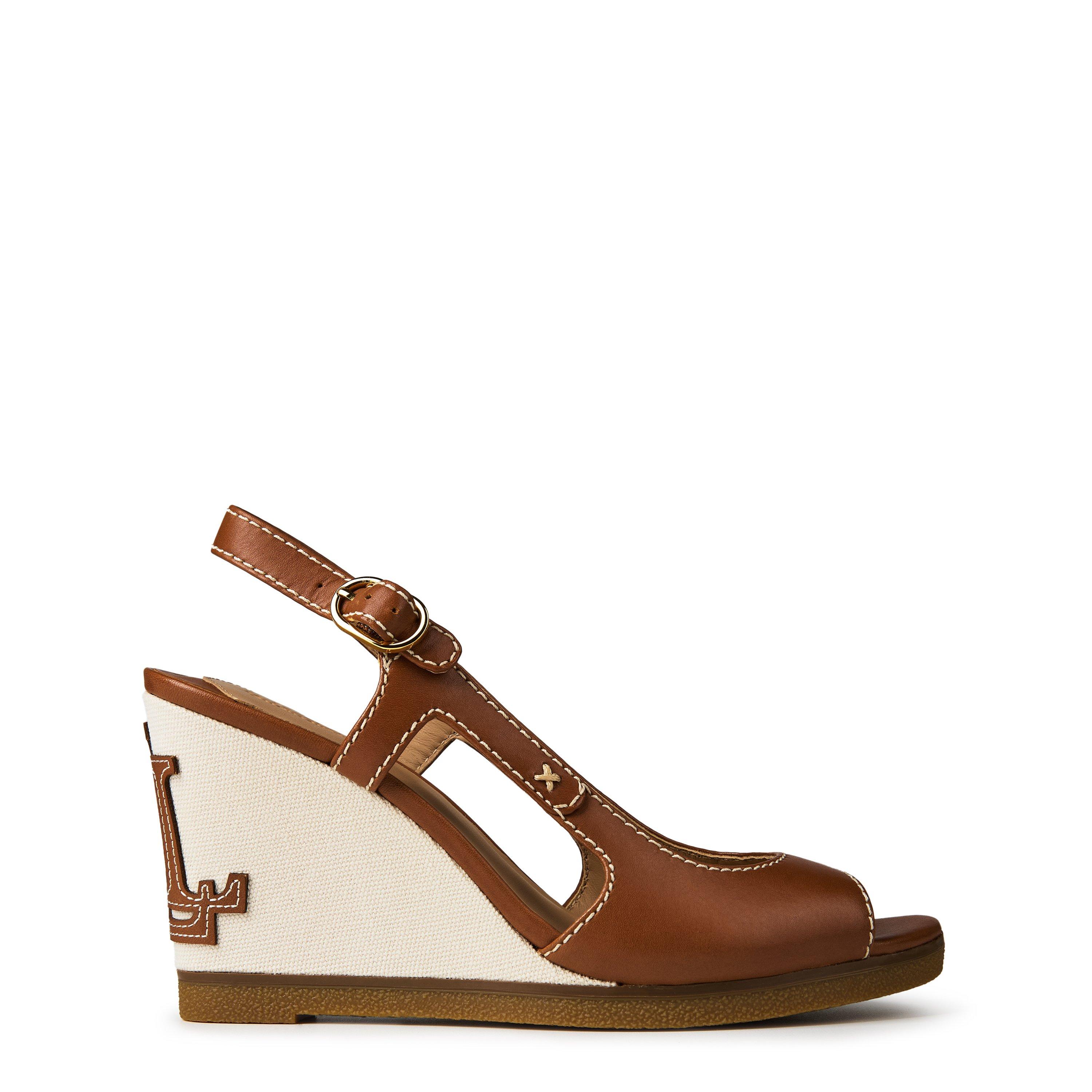 Deep Saddle Tan - Lauren by Ralph Lauren - Roni Wedge Heels - 1