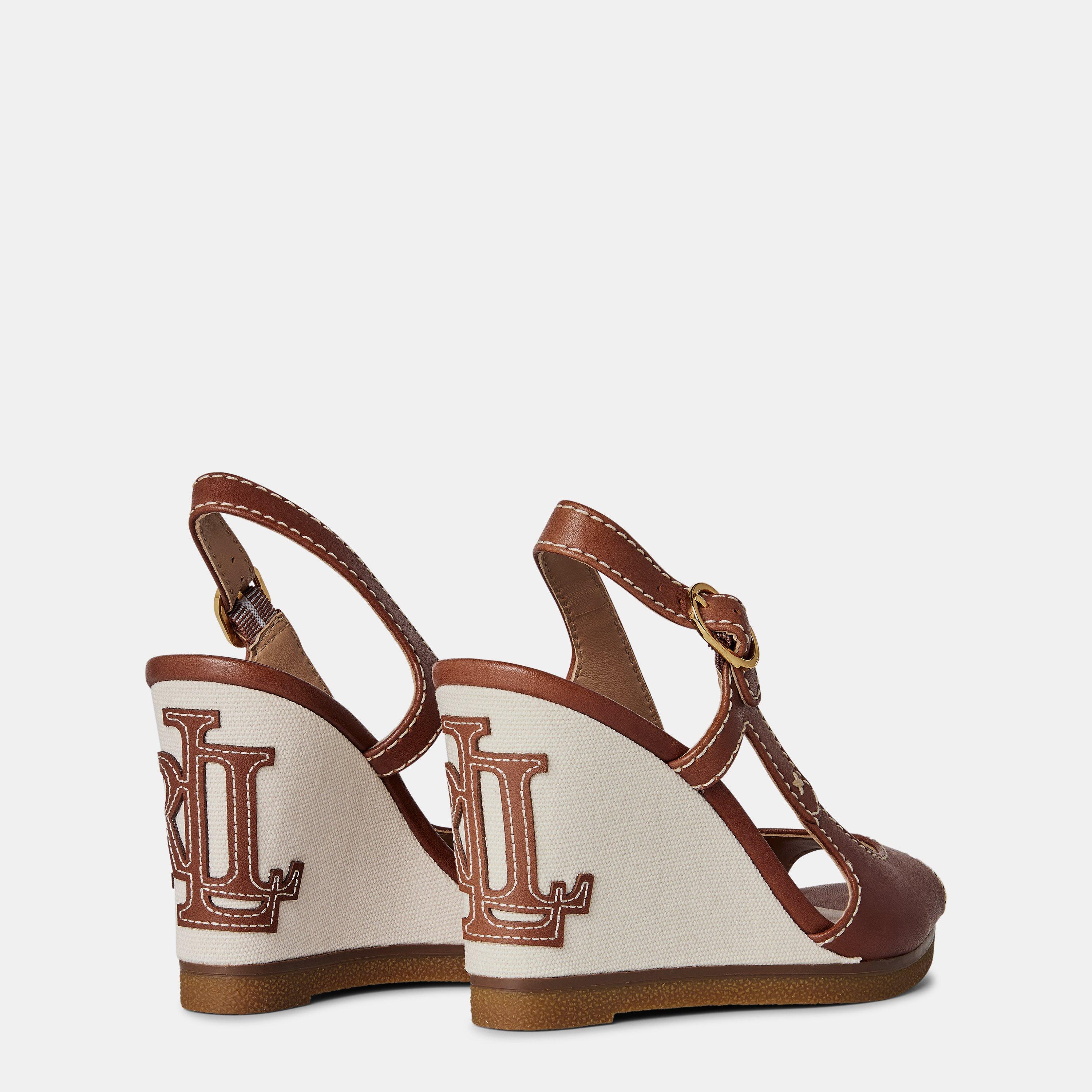 Deep Saddle Tan - Lauren by Ralph Lauren - Roni Wedge Heels - 5
