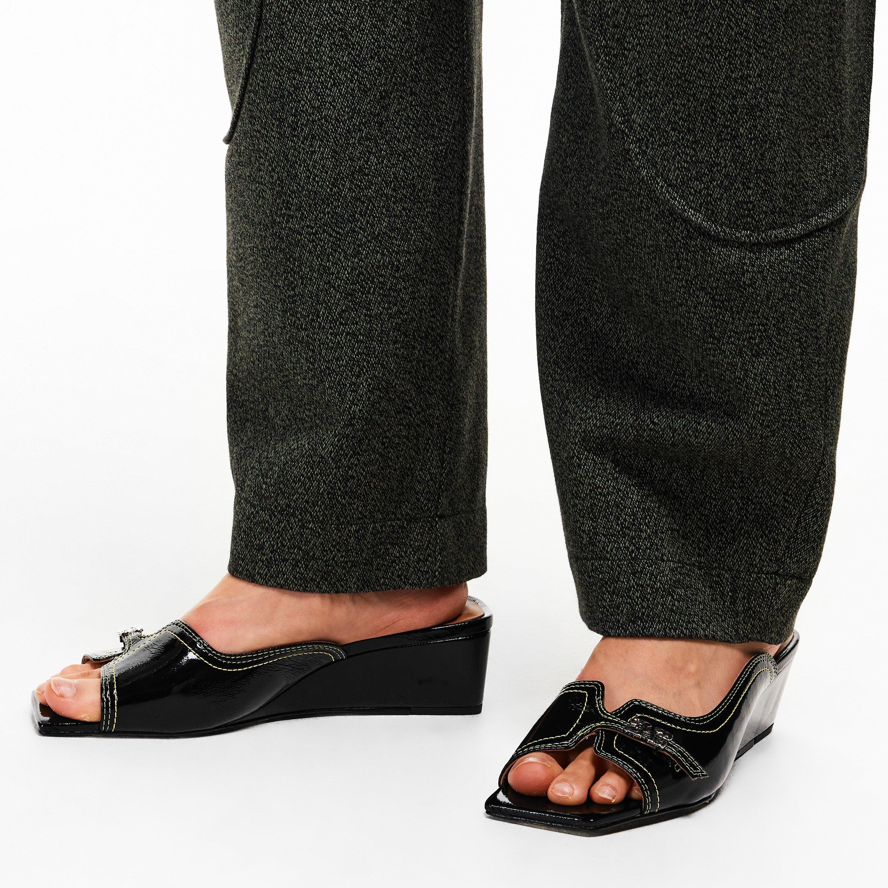 Black - Ganni - Ganni Wedge Ml Sand Ld62 - 3