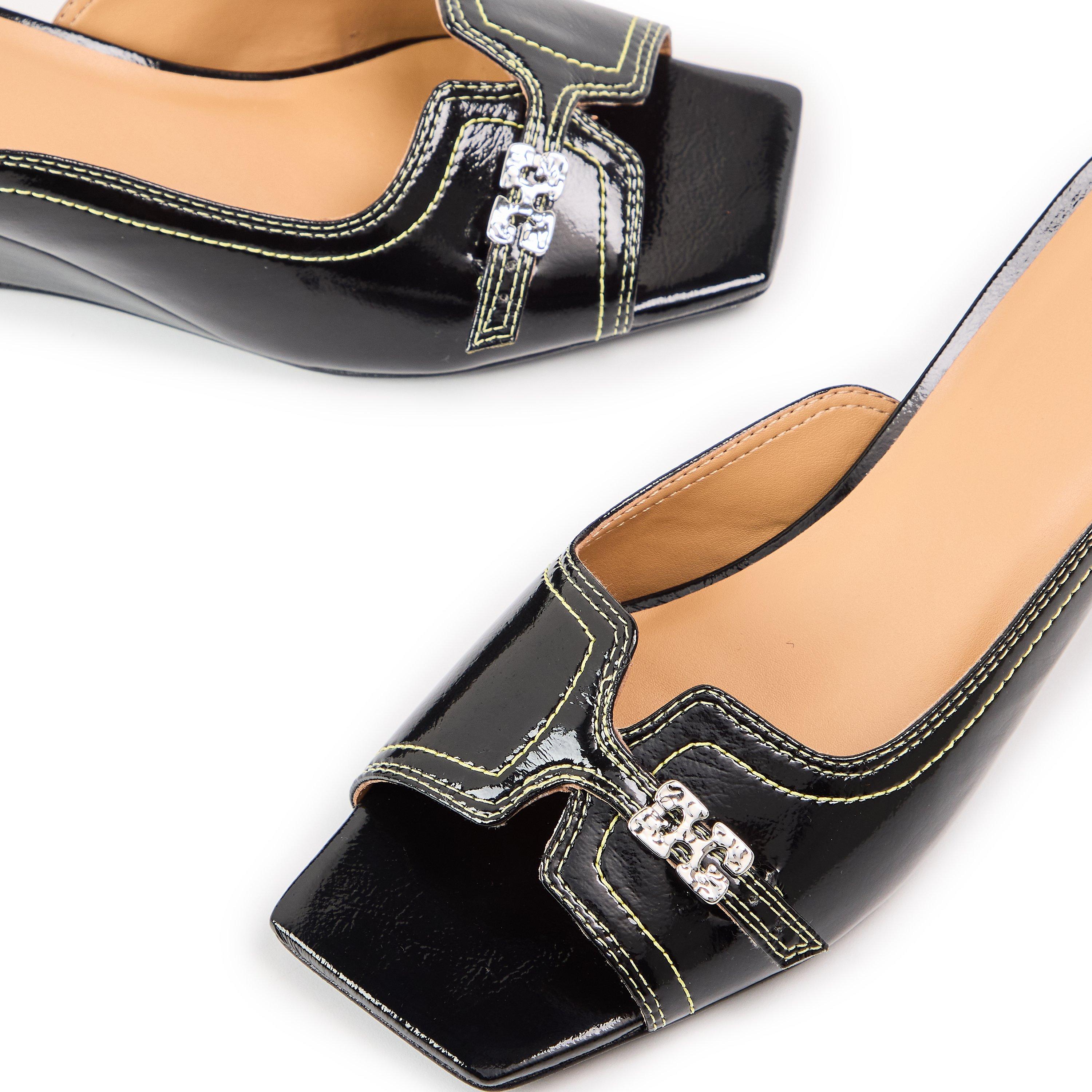 Black - Ganni - Ganni Wedge Ml Sand Ld62 - 3