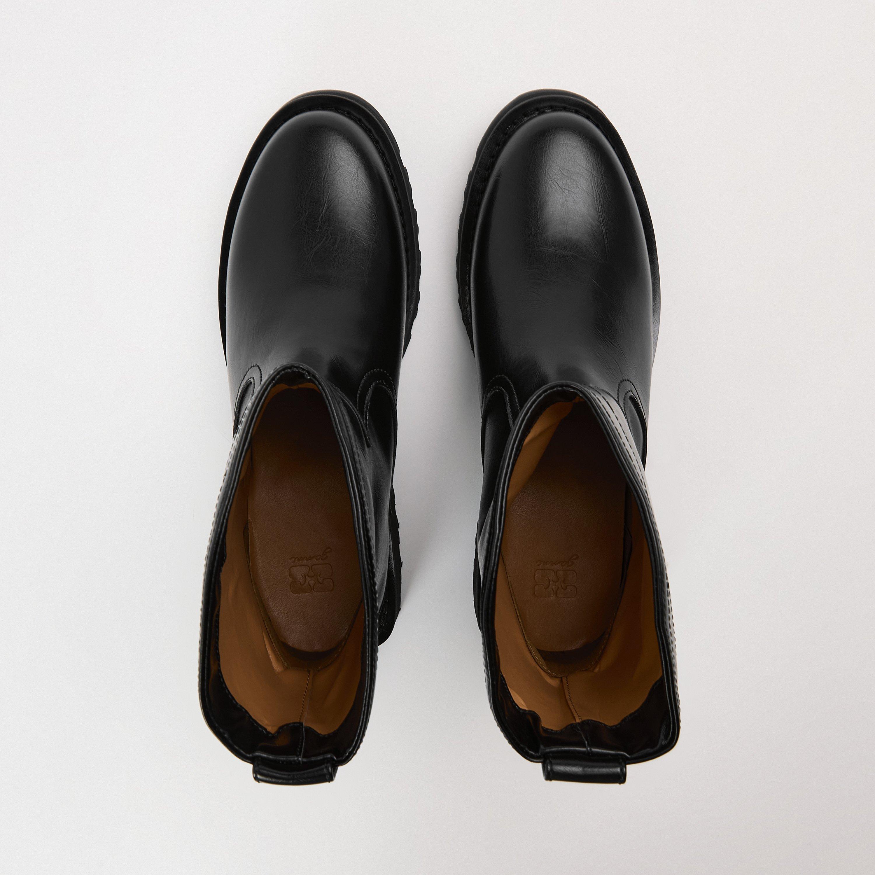 Black - Ganni - Ganni Low Boot Crink Ld62 - 5