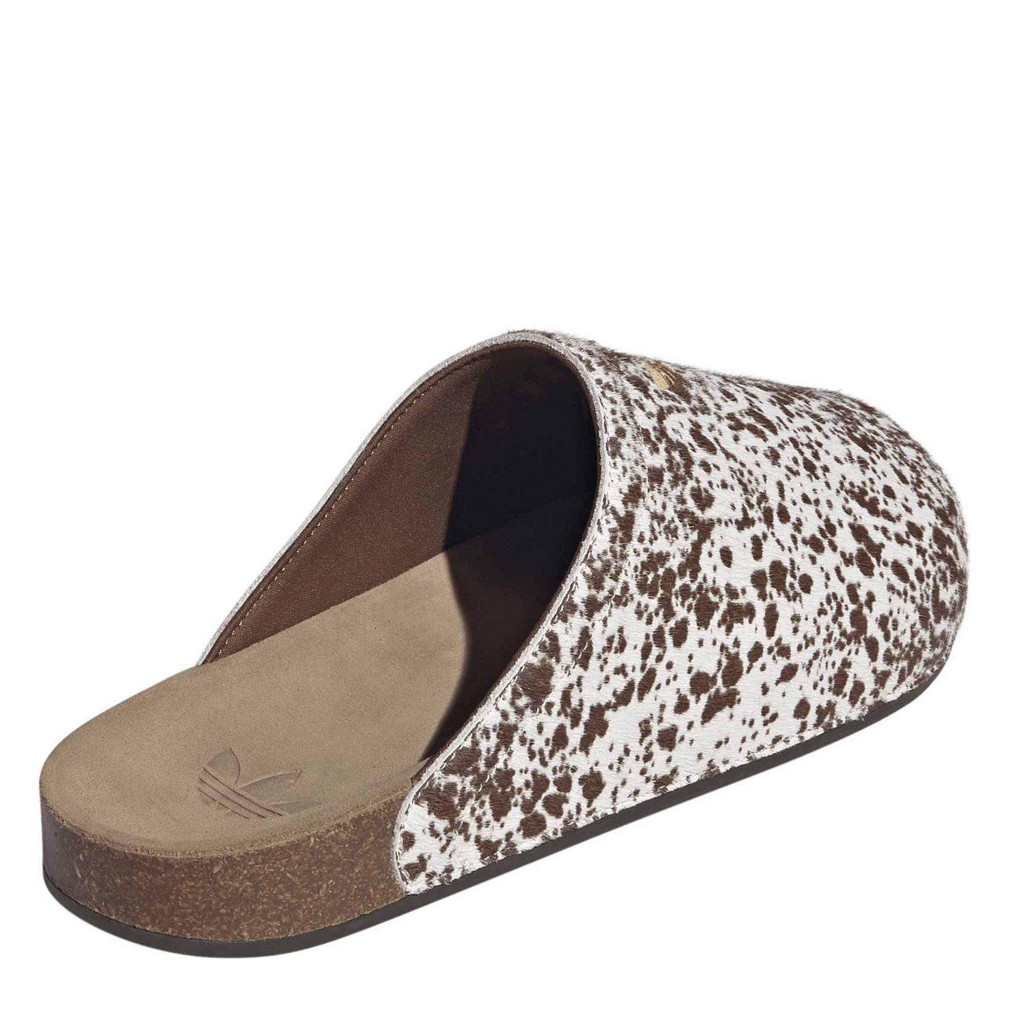 White/Brown - adidas Originals - Women's AdiMule OG Leather Clogs - 4