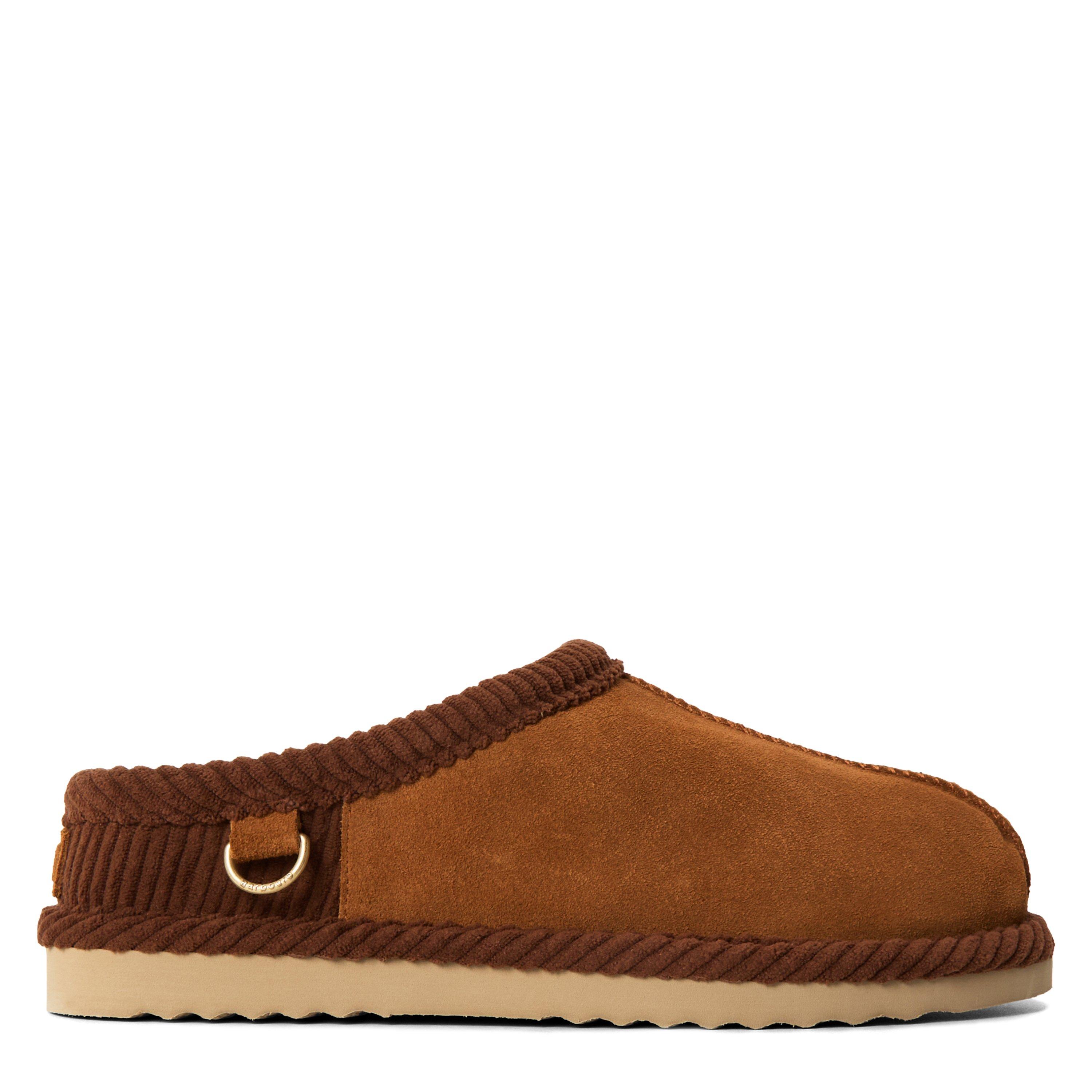 Barbour Corbridge Tan Suede Womens slipper mules LSL0039-TA51 in a Plain Suede Leather in Size 5 - Image 2